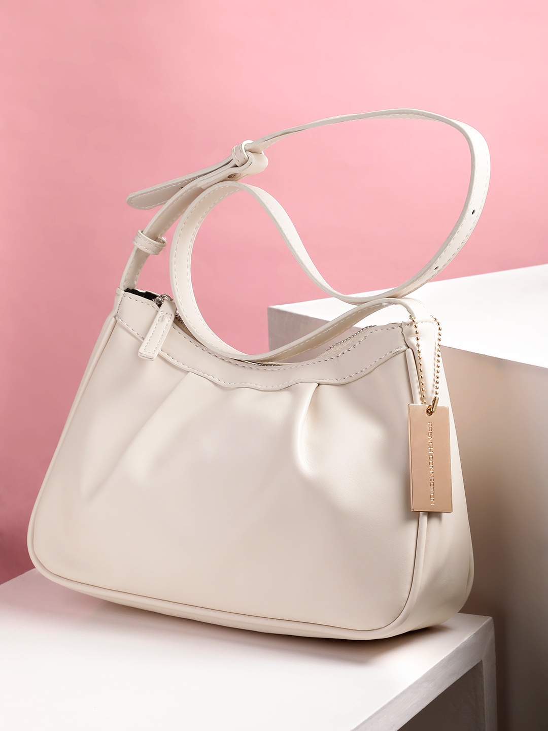 

French Connection Shoulder Bag With Adjustable Handle, Off white