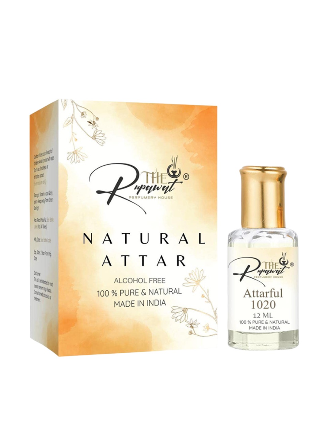 

THE RUPAWAT Perfumery House Attarful 1020 Natural & Pure Alcohol Free Attar - 12 ml, Transparent