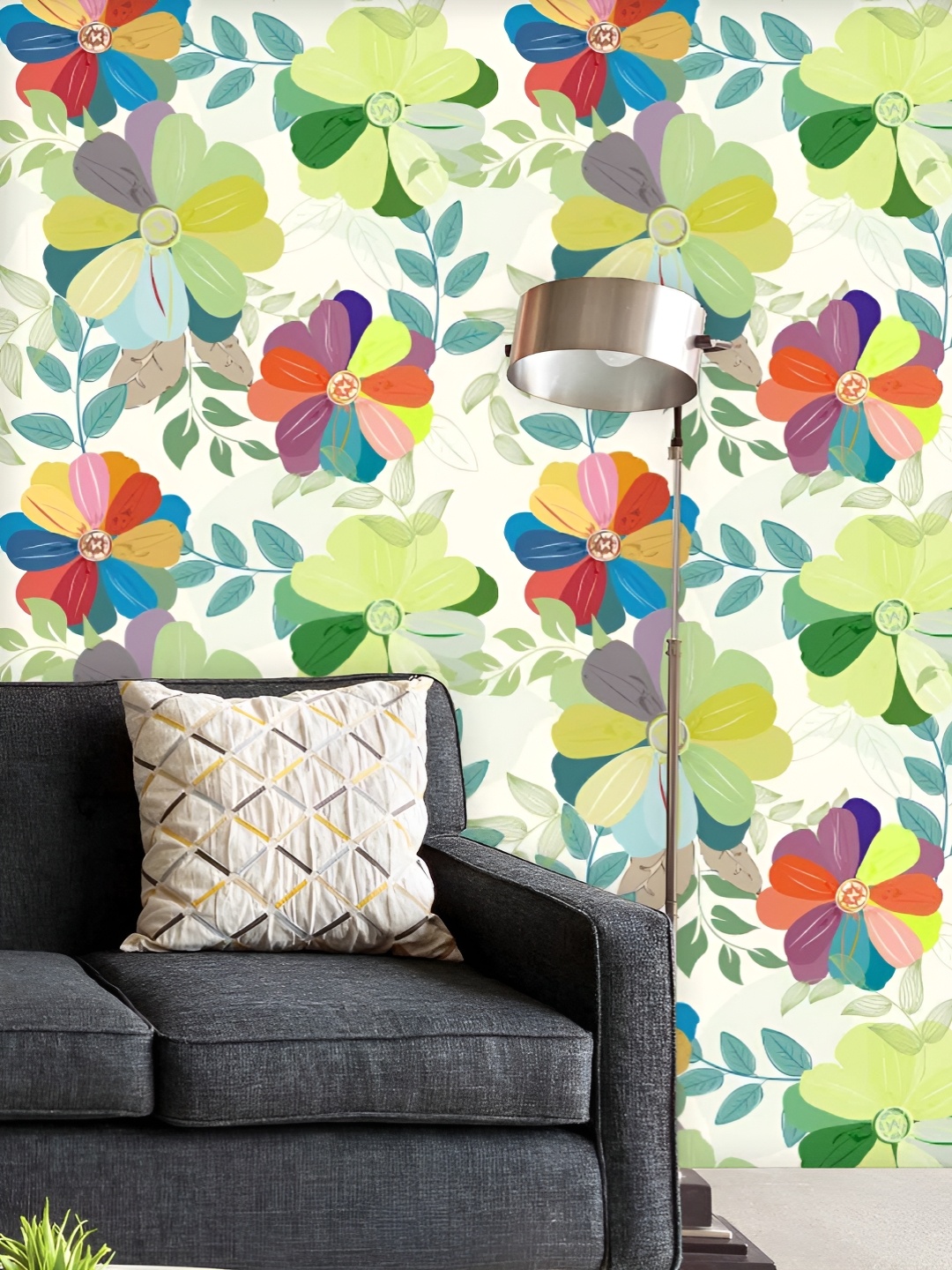 

ArtzFolio Printed UV-Resistant Anti-Bacterial Budding Flowers Peel & Stick Wallpaper, Multi