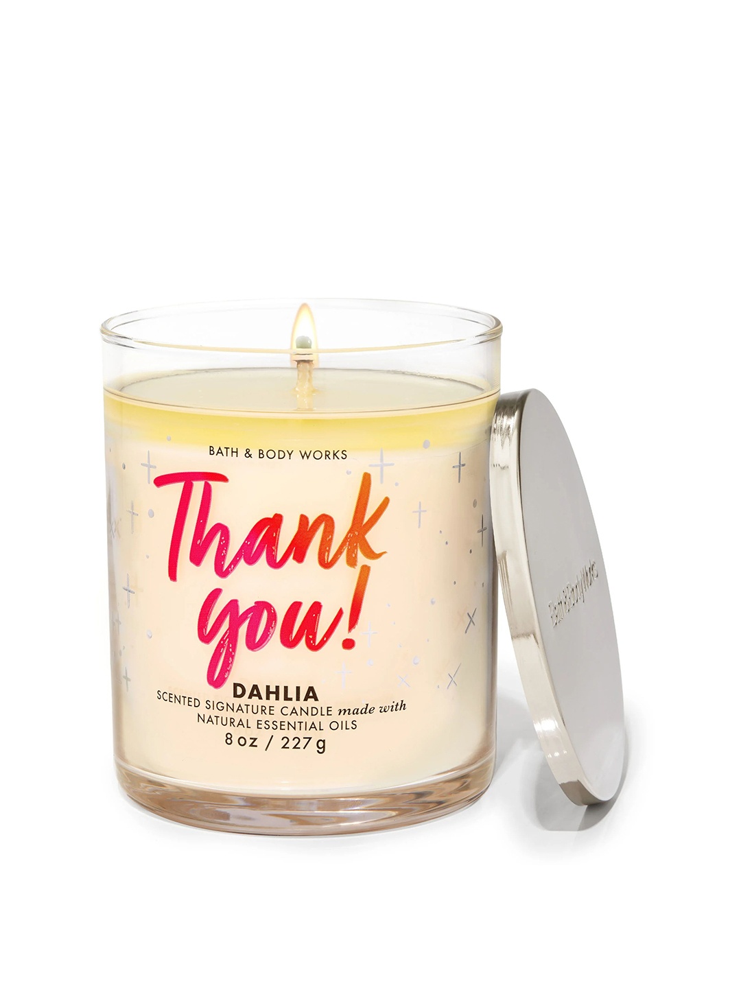 

Bath & Body Works Dahlia Signature Single Wick Candle - 227g, Transparent