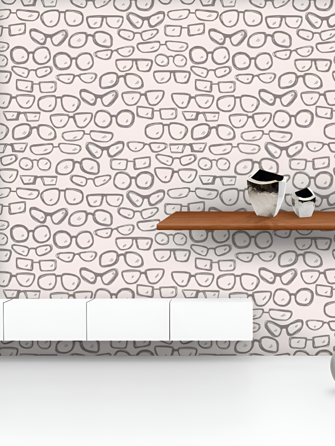 

ArtzFolio Printed UV-Resistant Anti-Bacterial All GlassesPeel & Stick Wallpaper, Multi