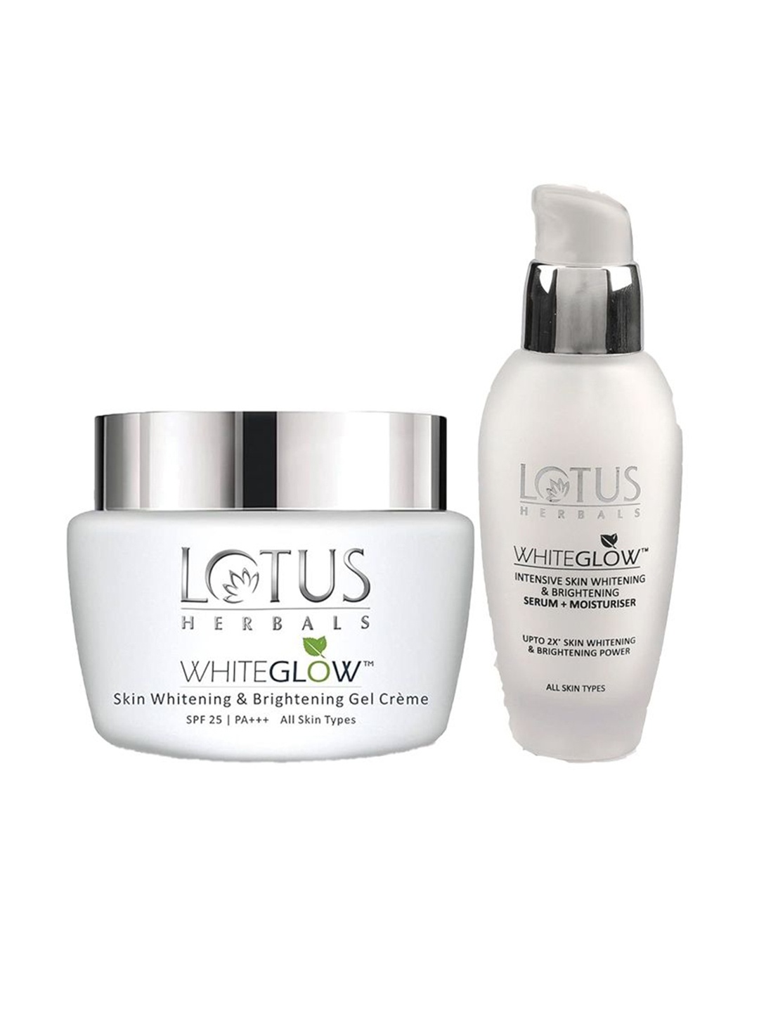 

Lotus Herbals Set Of 2 Whiteglow Gel Cream - 60 g & Intensive Serum - 30 ml, White