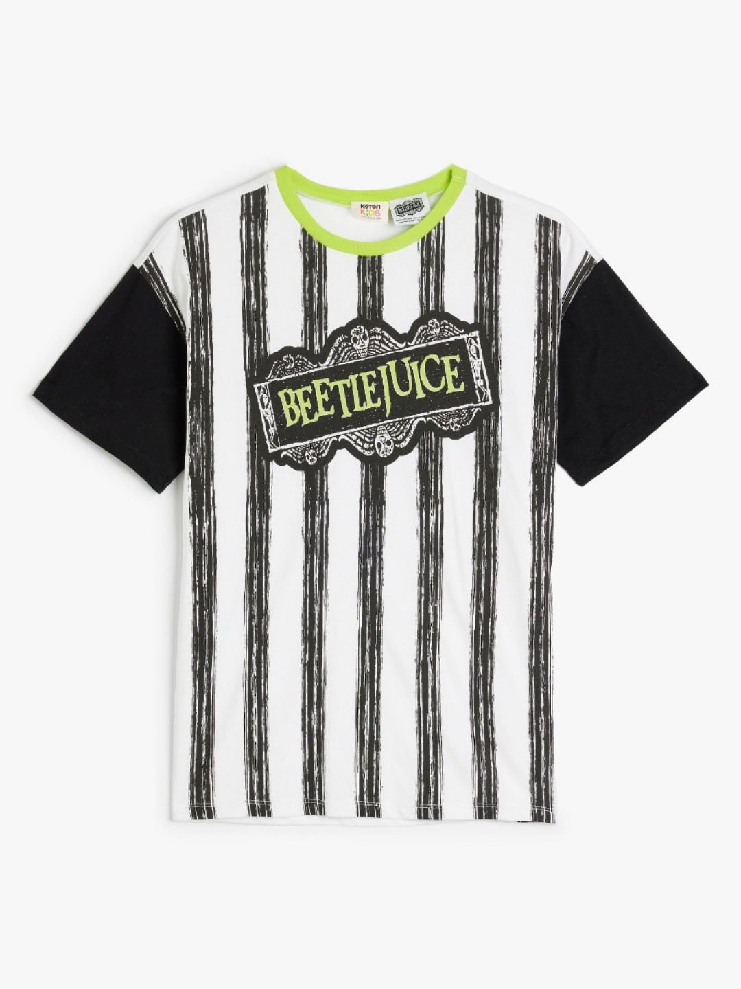 

Koton Boys Striped Round Neck Cotton T-shirt, White