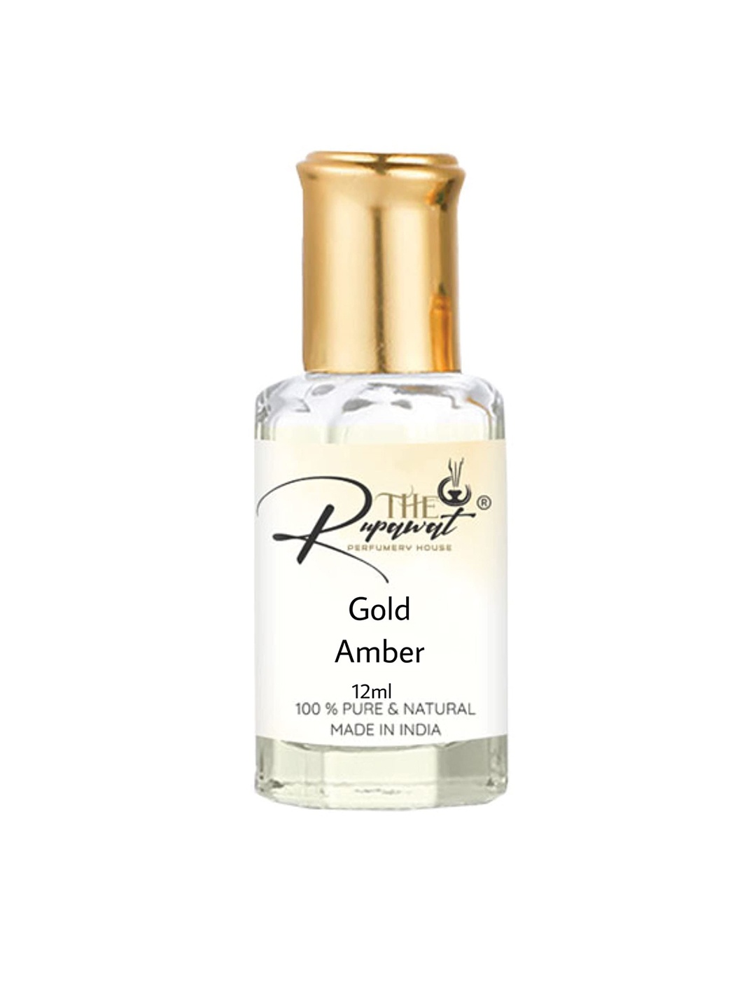 

THE RUPAWAT Perfumery House Gold Amber Long Lasting Attar - 12 ml, Transparent