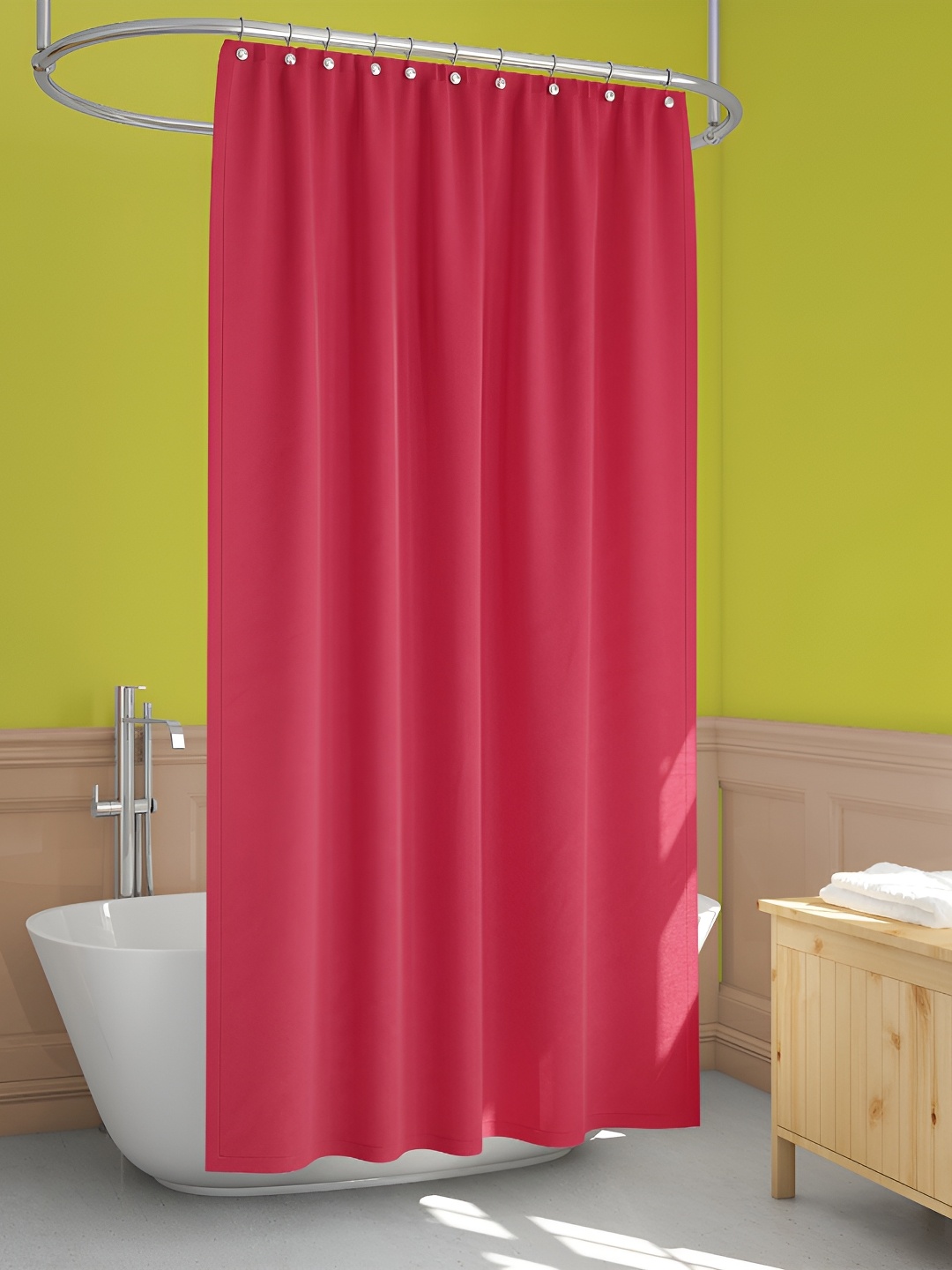 

ArtzFolio Pink Waterproof Shower Curtain
