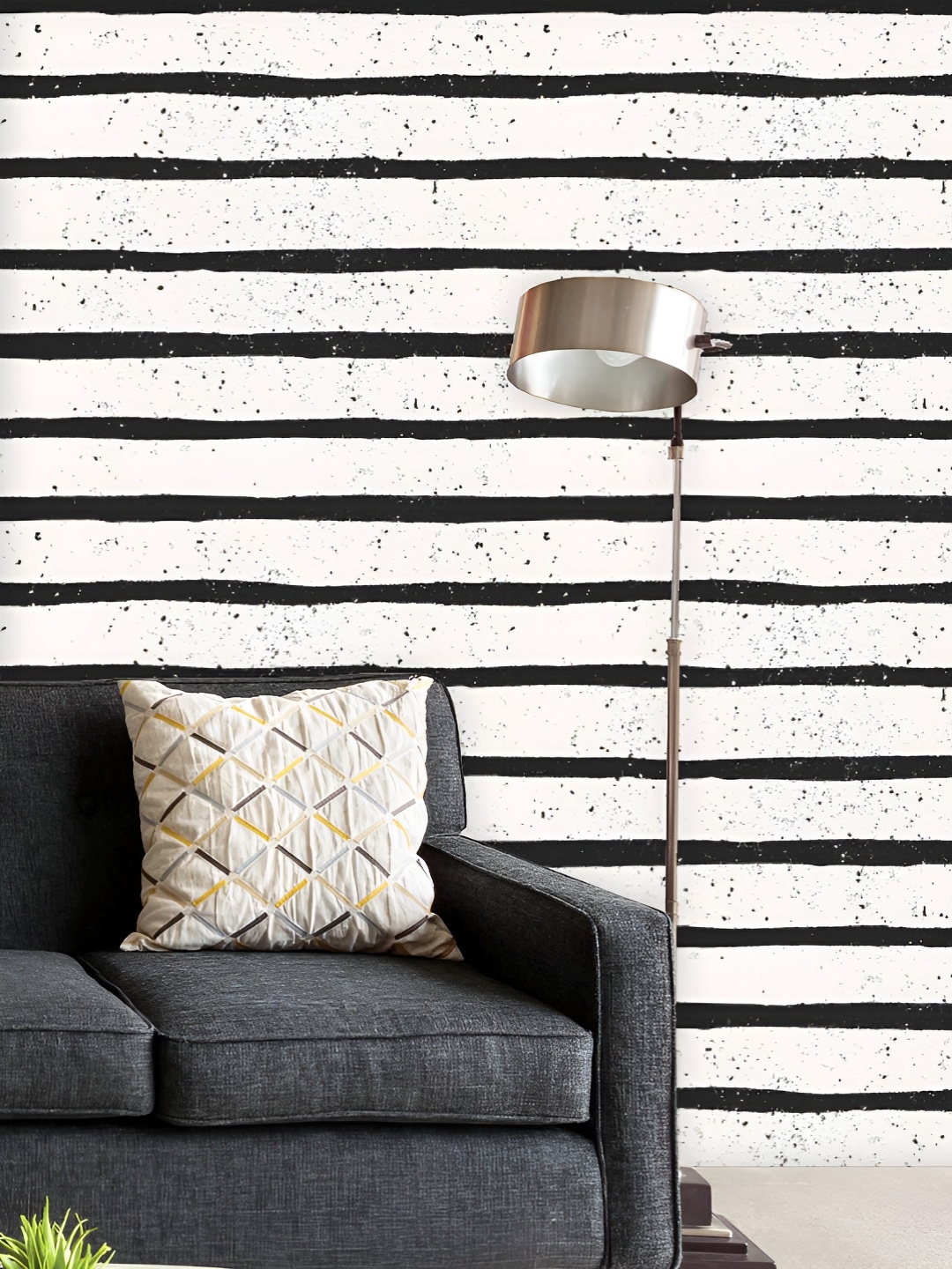 

ArtzFolio Printed UV-Resistant Anti-Bacterial Black And White Abstract Peel & Stick Wallpaper, Multi