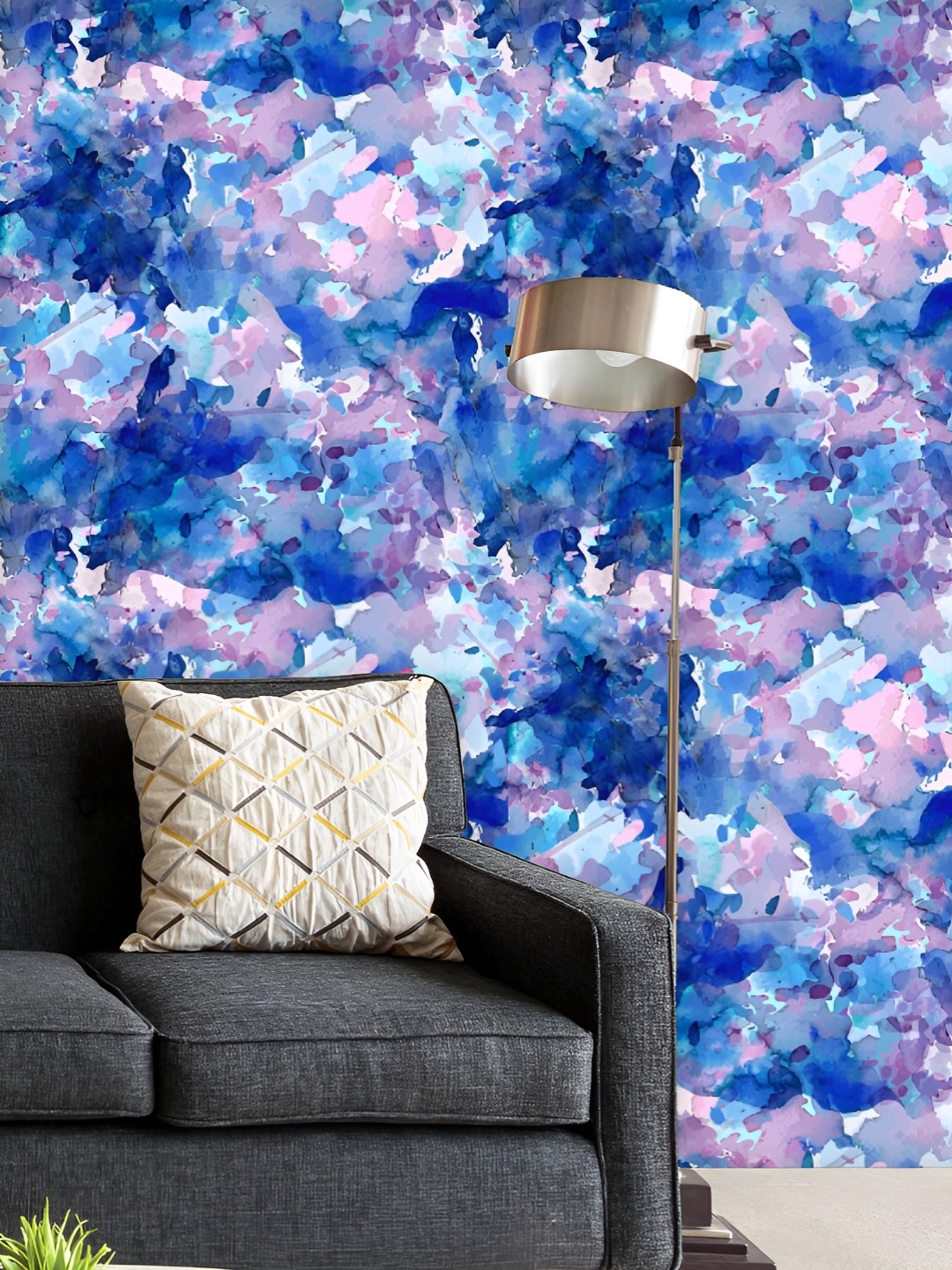 

ArtzFolio Printed UV-Resistant Anti-Bacterial Watercolor Abstract Pattern Peel & Stick Wallpaper, Multi