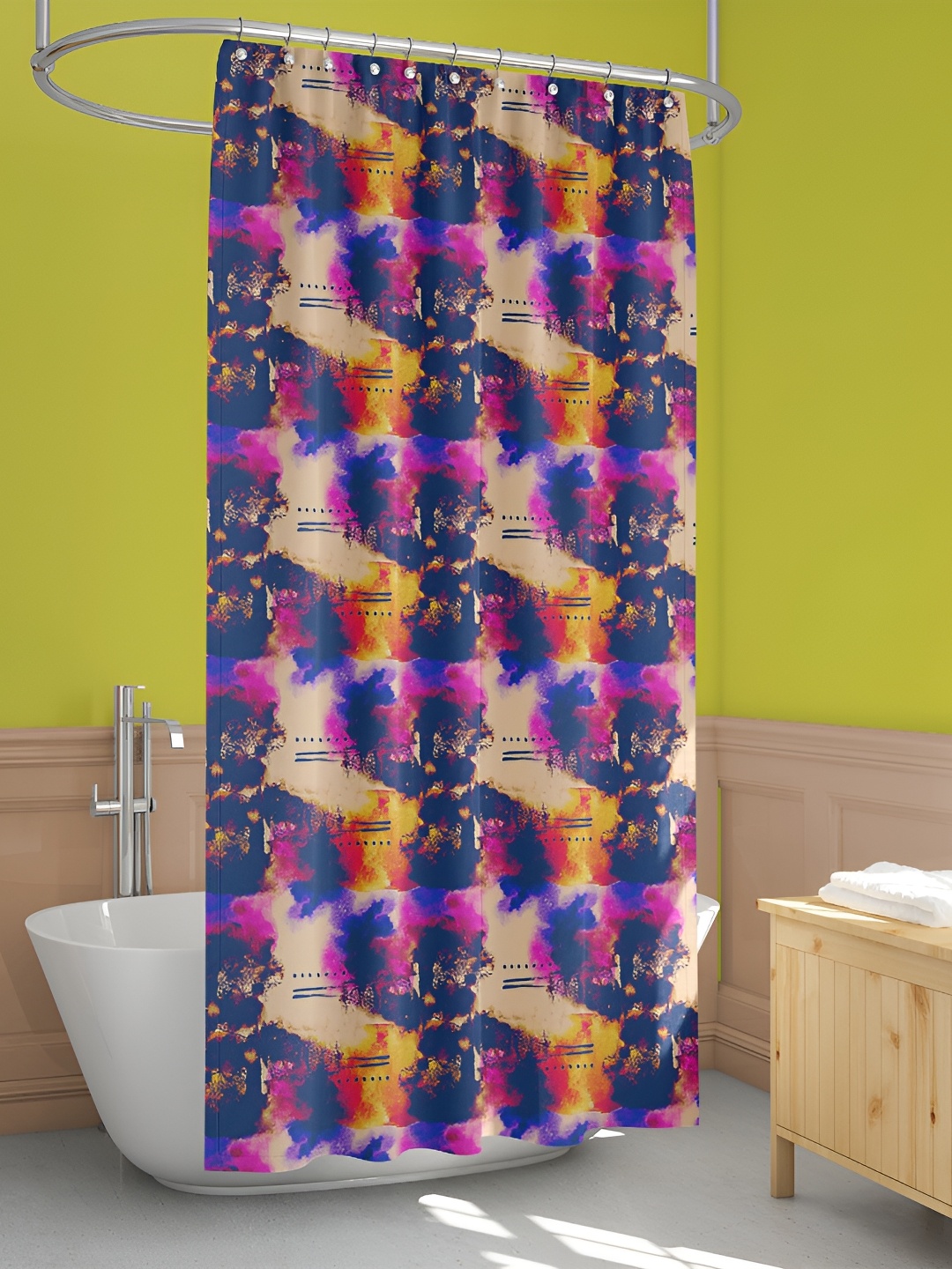 

ArtzFolio Single Piece Waterproof Polyester Shower Curtain, Multi