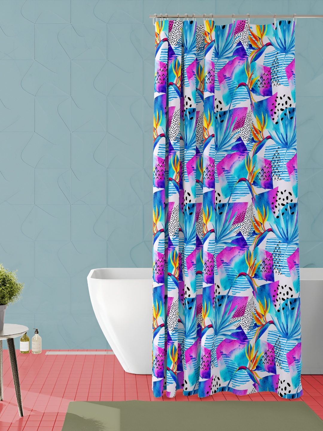 

ArtzFolio Single Piece Waterproof Polyester Shower Curtain, Multi
