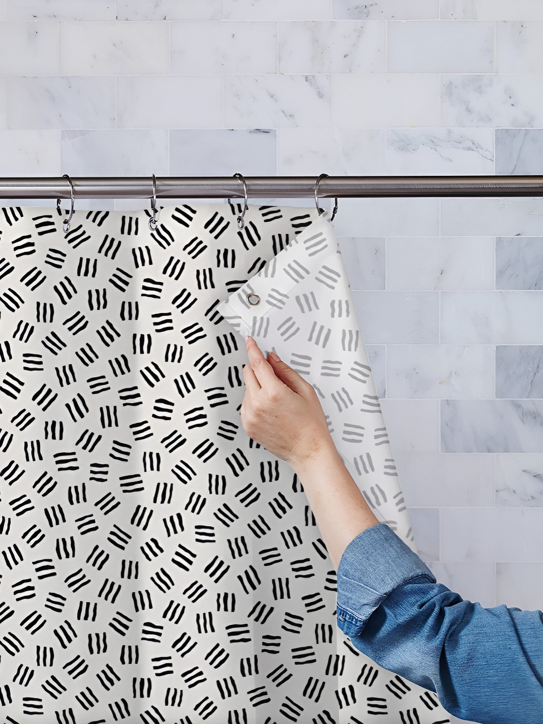 

ArtzFolio Single Piece Waterproof Polyester Shower Curtain, Multi