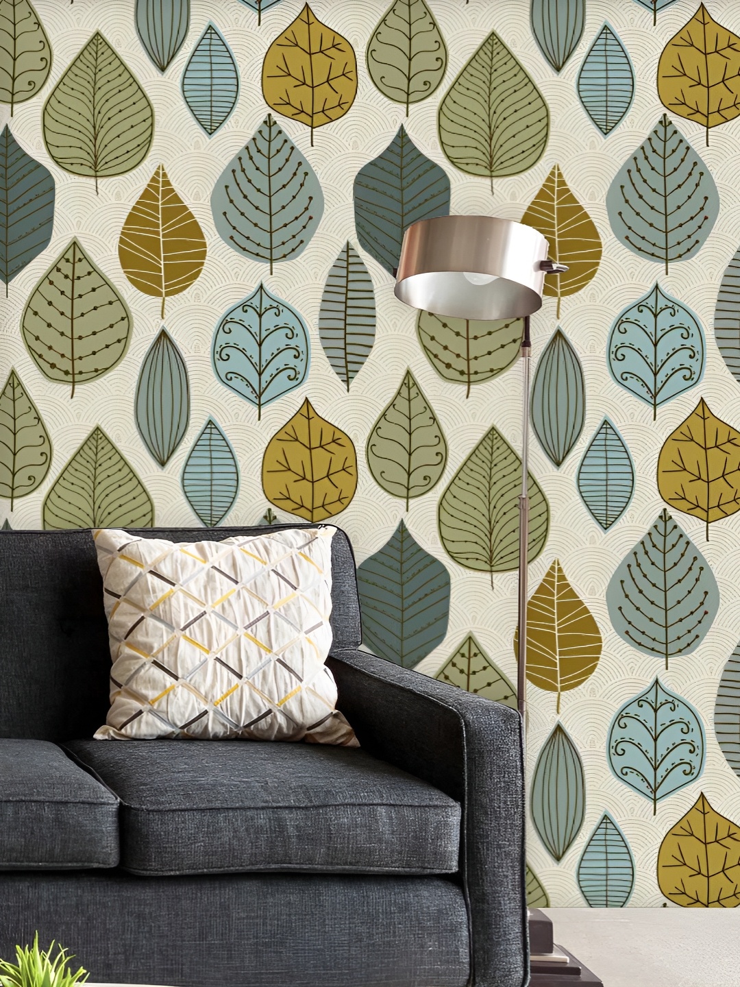 

ArtzFolio Printed UV-Resistant Anti-Bacterial Autumn Leaf Peel & Stick Wallpaper, Multi