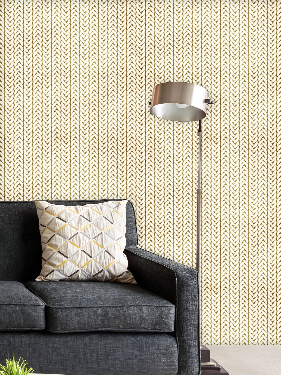 

ArtzFolio Printed UV-Resistant Anti-Bacterial Beige Woven Pattern Peel & Stick Wallpaper, Multi