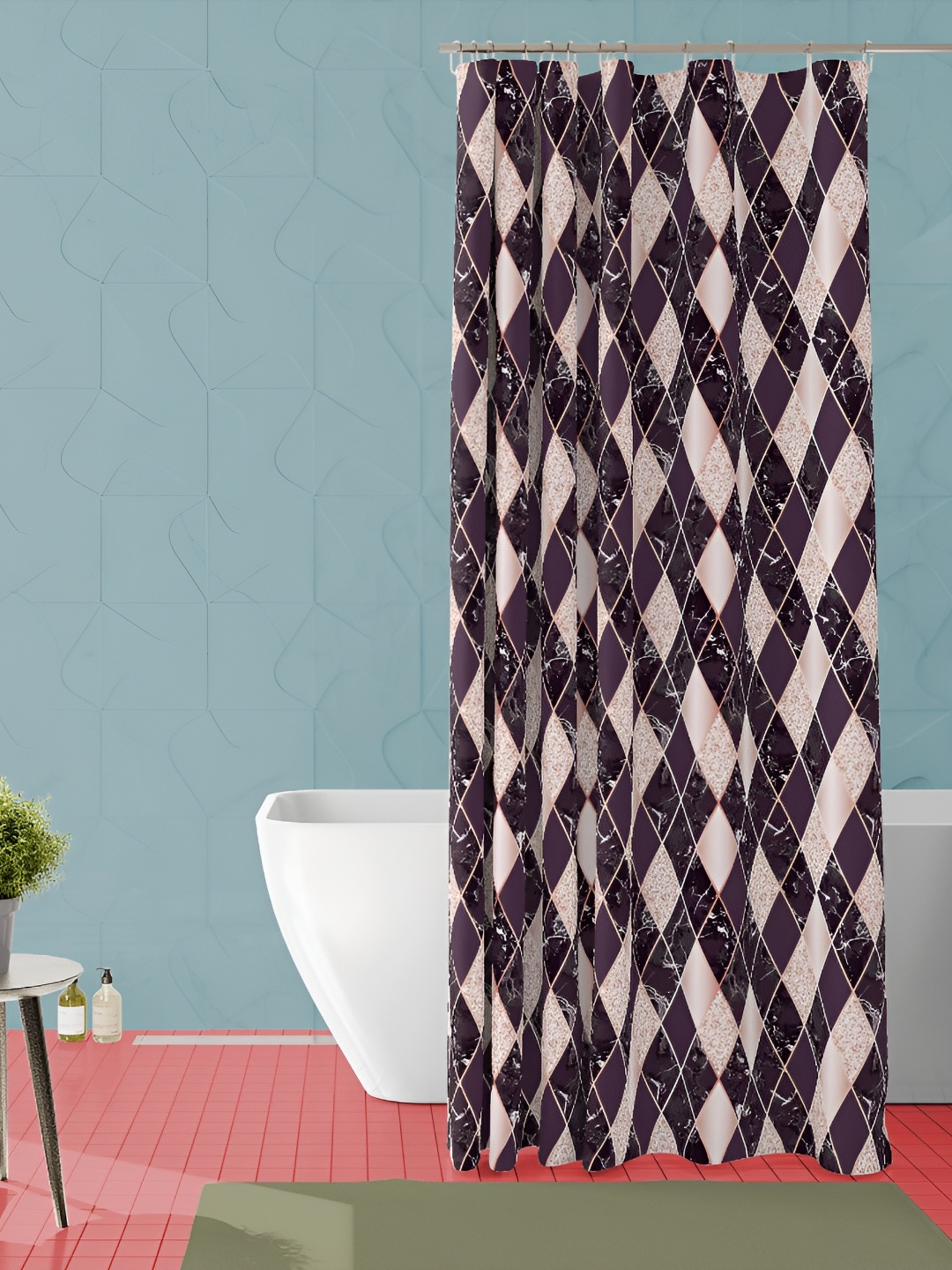 

ArtzFolio Single Piece Waterproof Polyester Shower Curtain, Multi