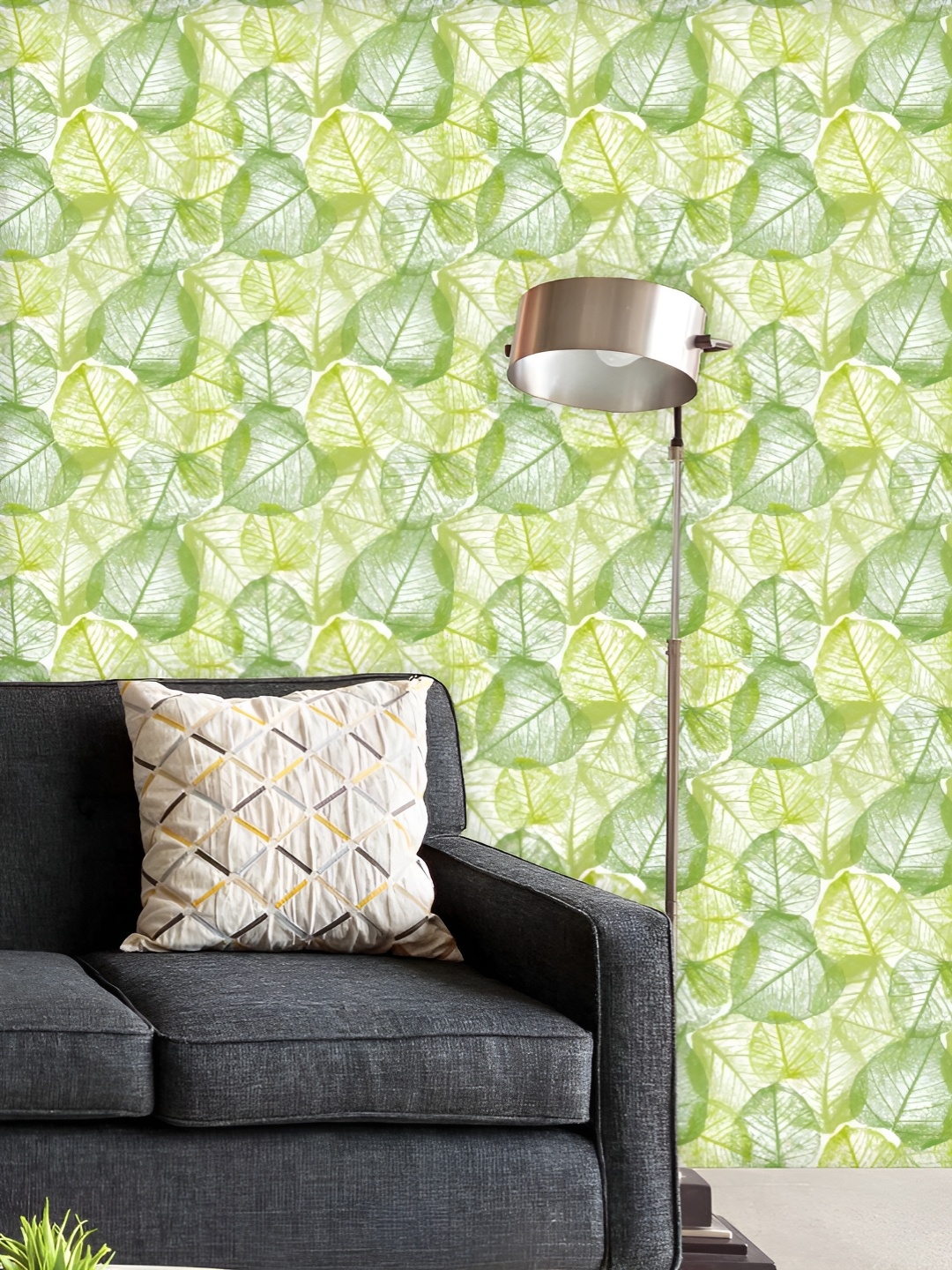 

ArtzFolio Printed UV-Resistant Anti-Bacterial Floral LeavesPeel & Stick Wallpaper, Multi