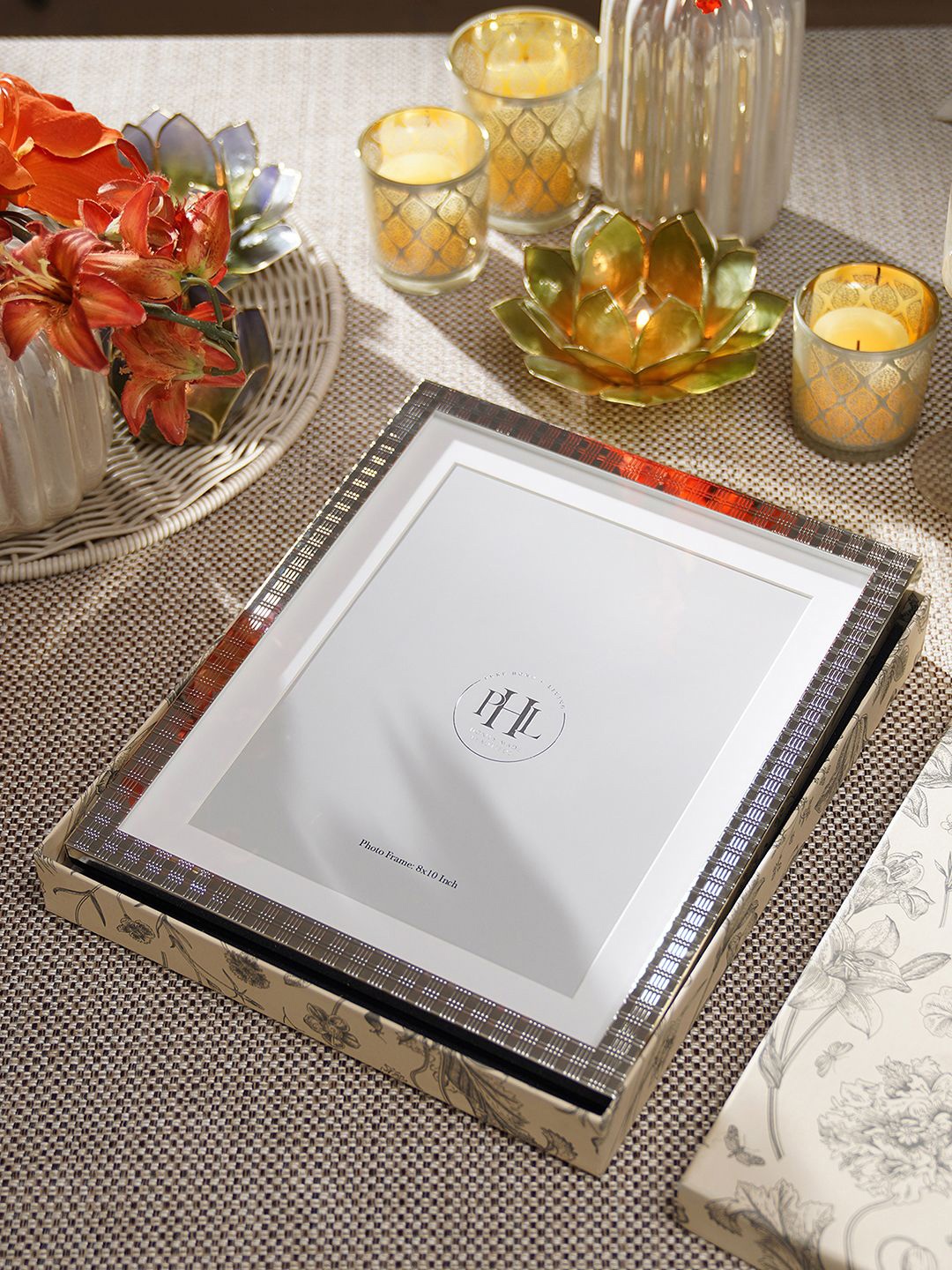 

Pure Home and Living Silver-Toned Metal Table Photo Frames