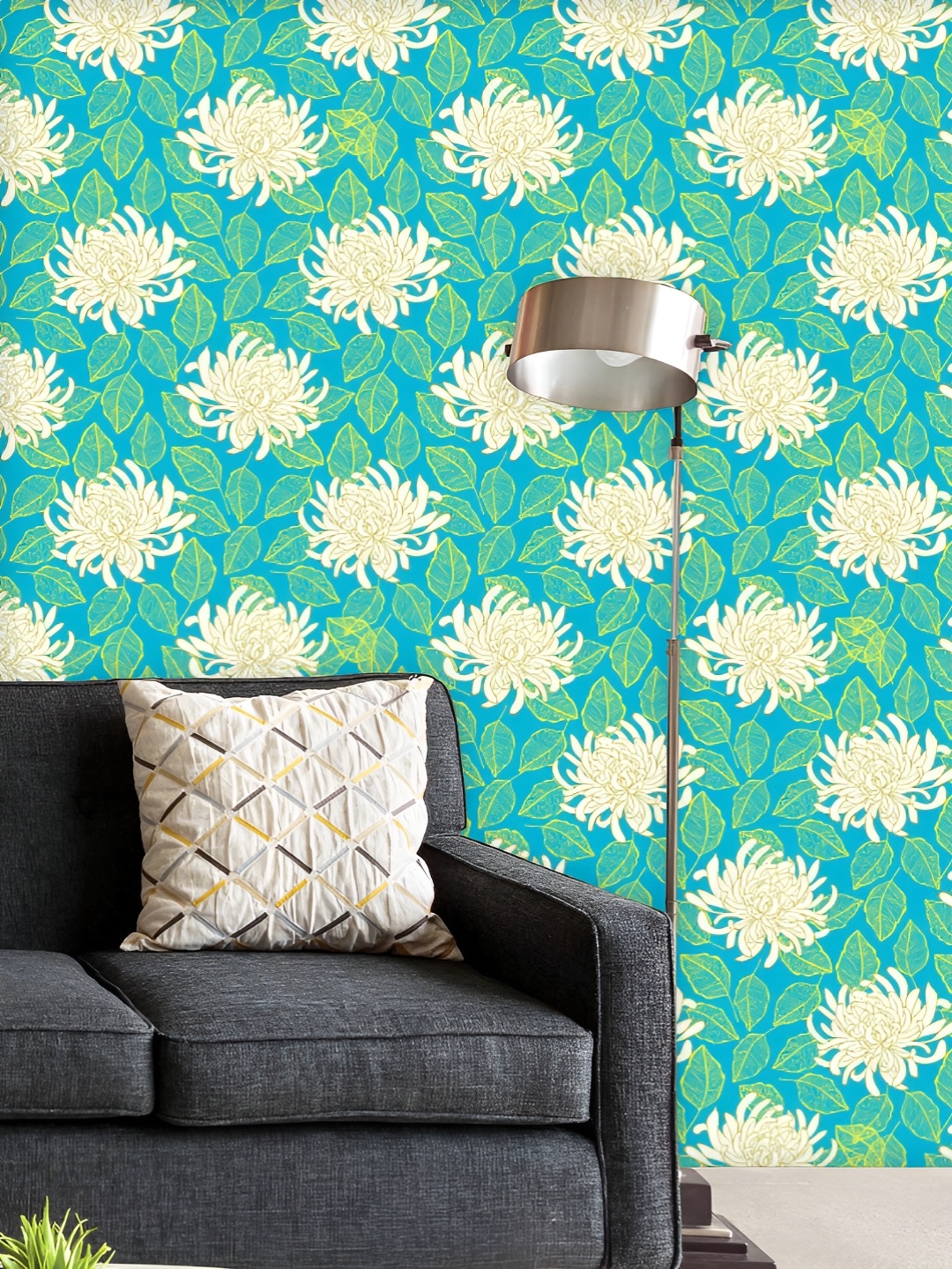 

ArtzFolio Printed UV-Resistant Anti-Bacterial Chrysanthemum Flower Peel & Stick Wallpaper, Multi