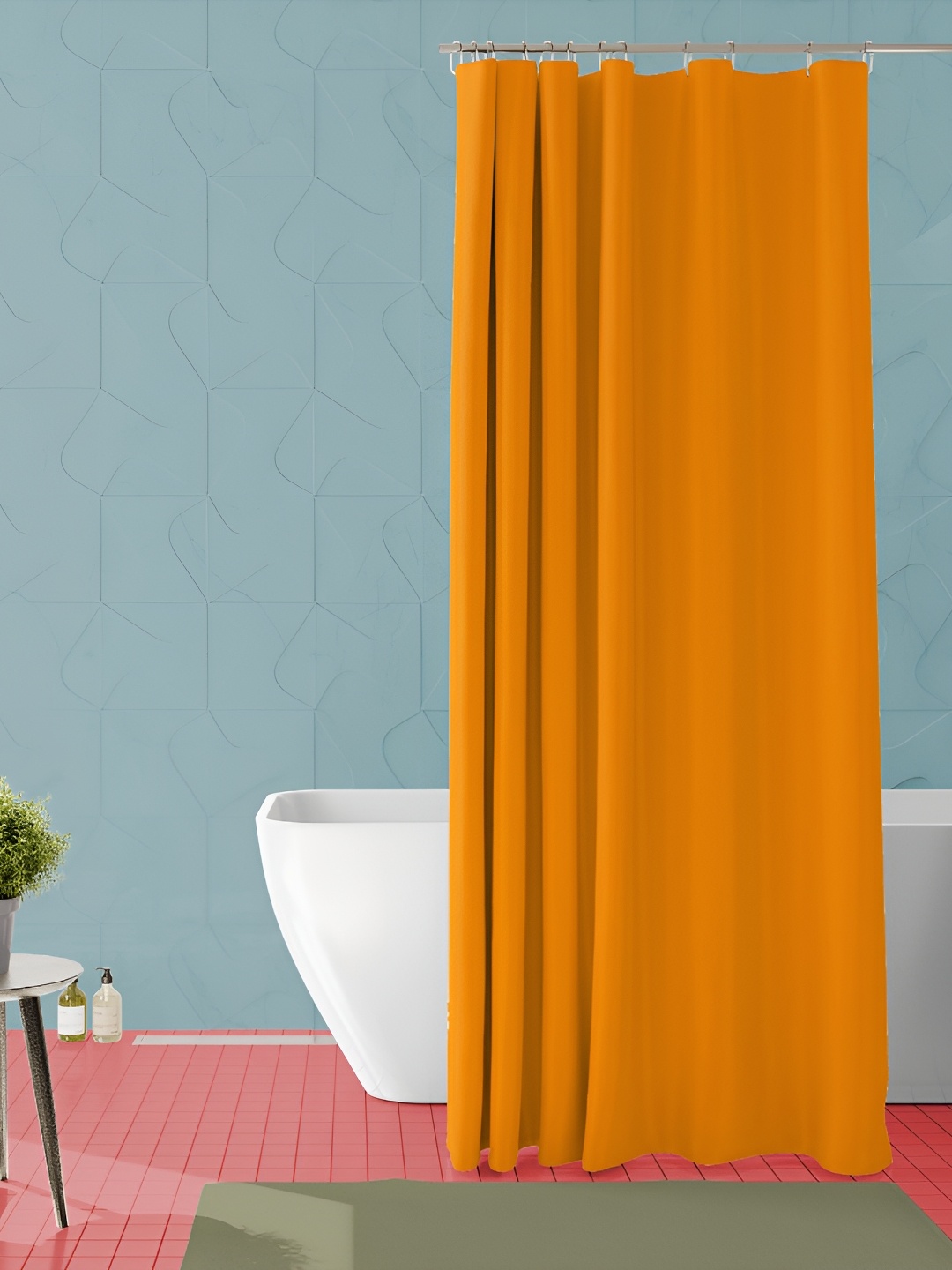 

ArtzFolio Mustard Yellow Solid Waterproof Shower Curtain