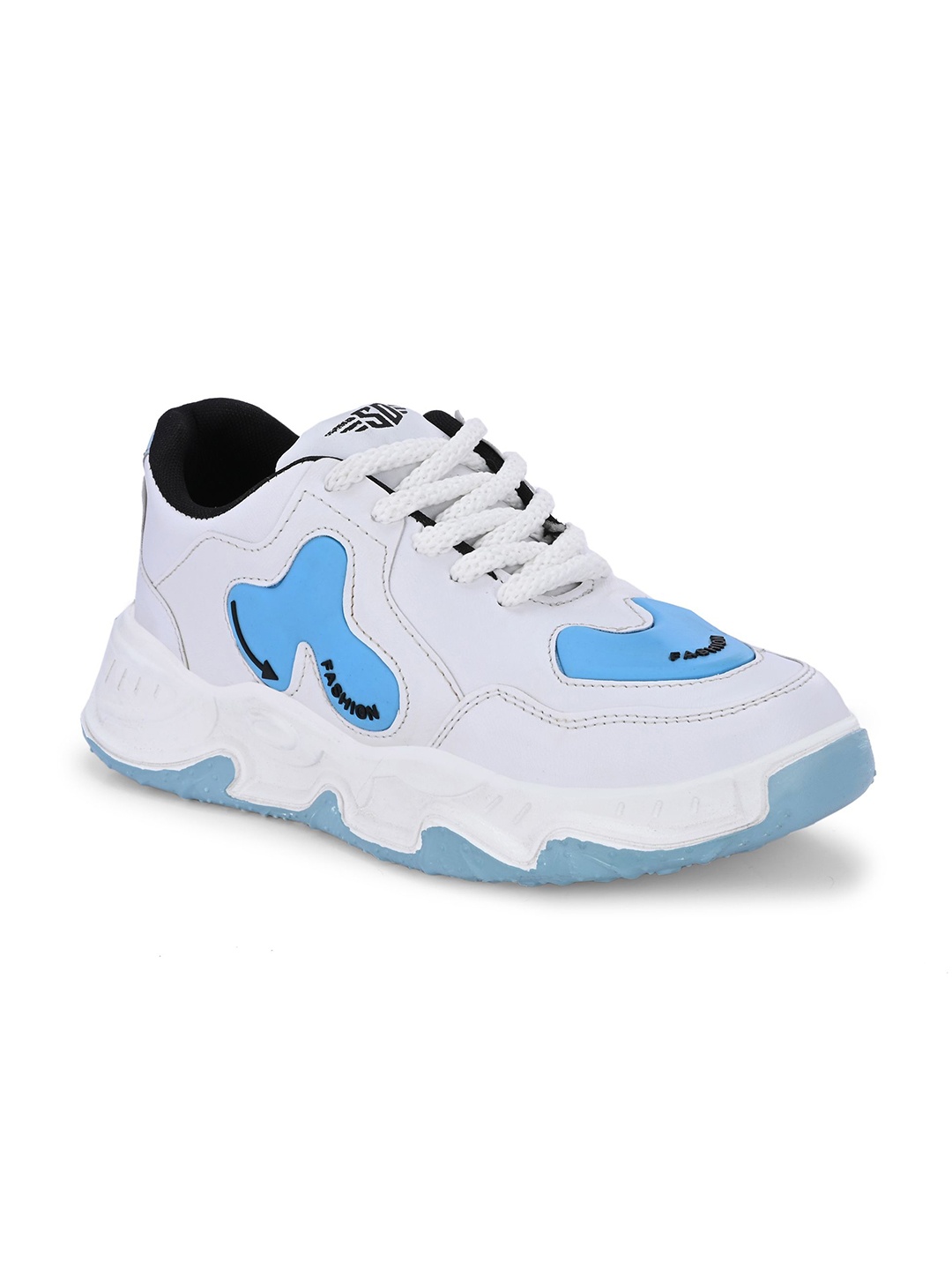 

SHOE DAY Men Mesh Walking Non-Marking Lace-Ups Shoes, White