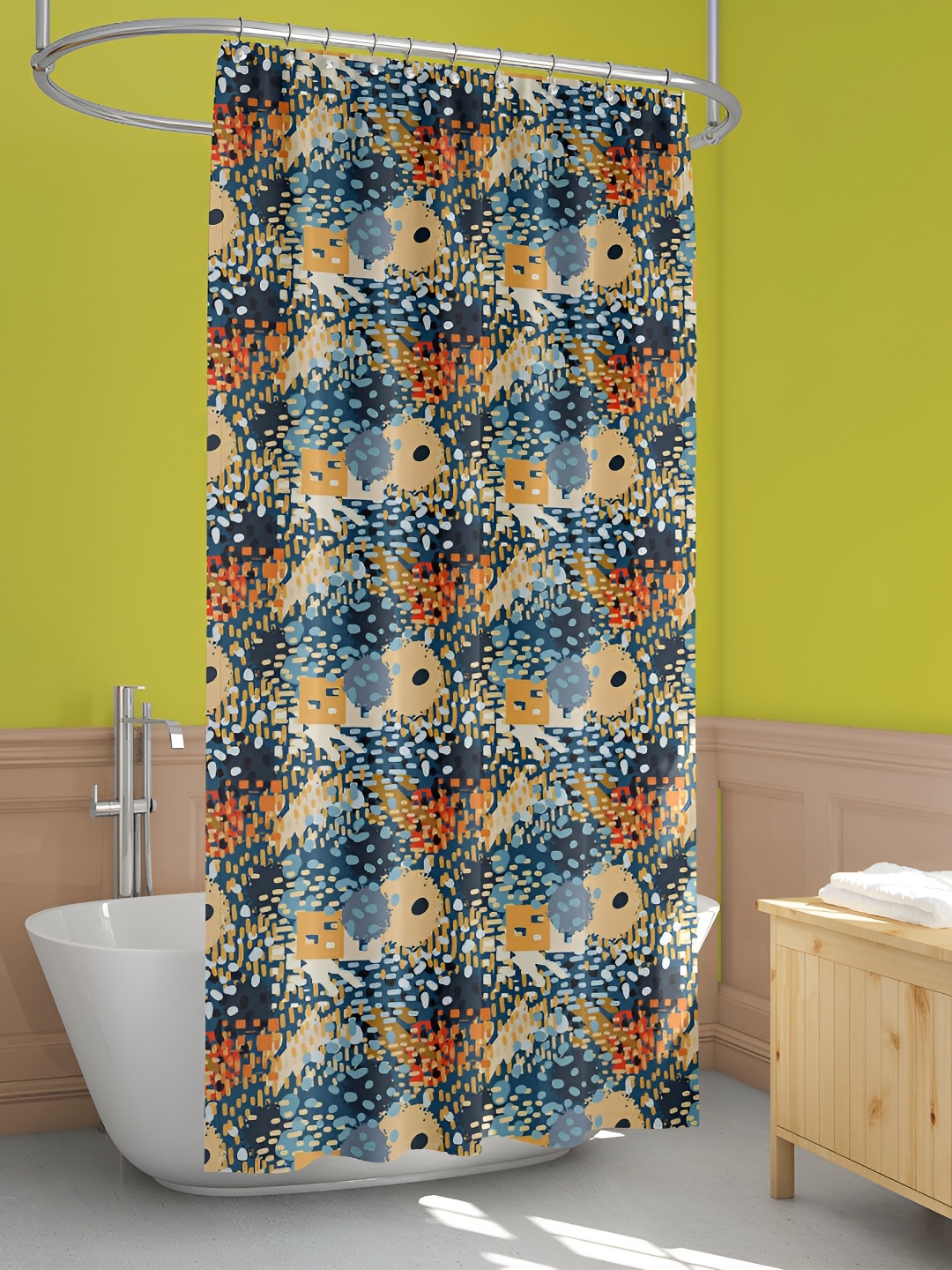 

ArtzFolio Single Piece Waterproof Polyester Shower Curtain, Multi