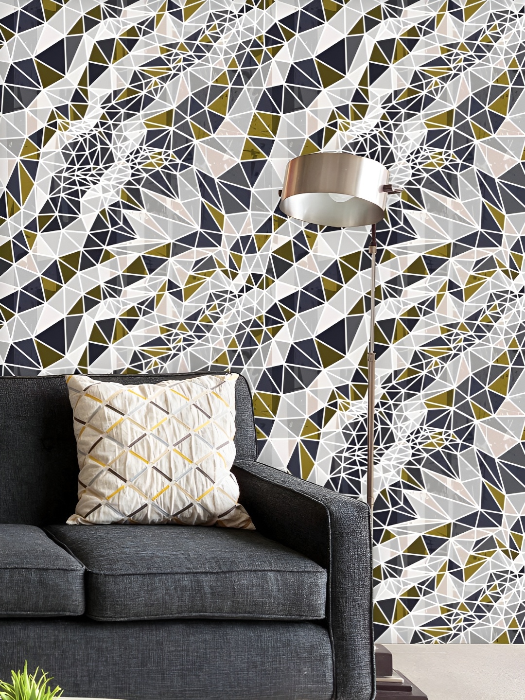 

ArtzFolio Printed UV-Resistant Anti-Bacterial Abstract Triangles Peel & Stick Wallpaper, Multi