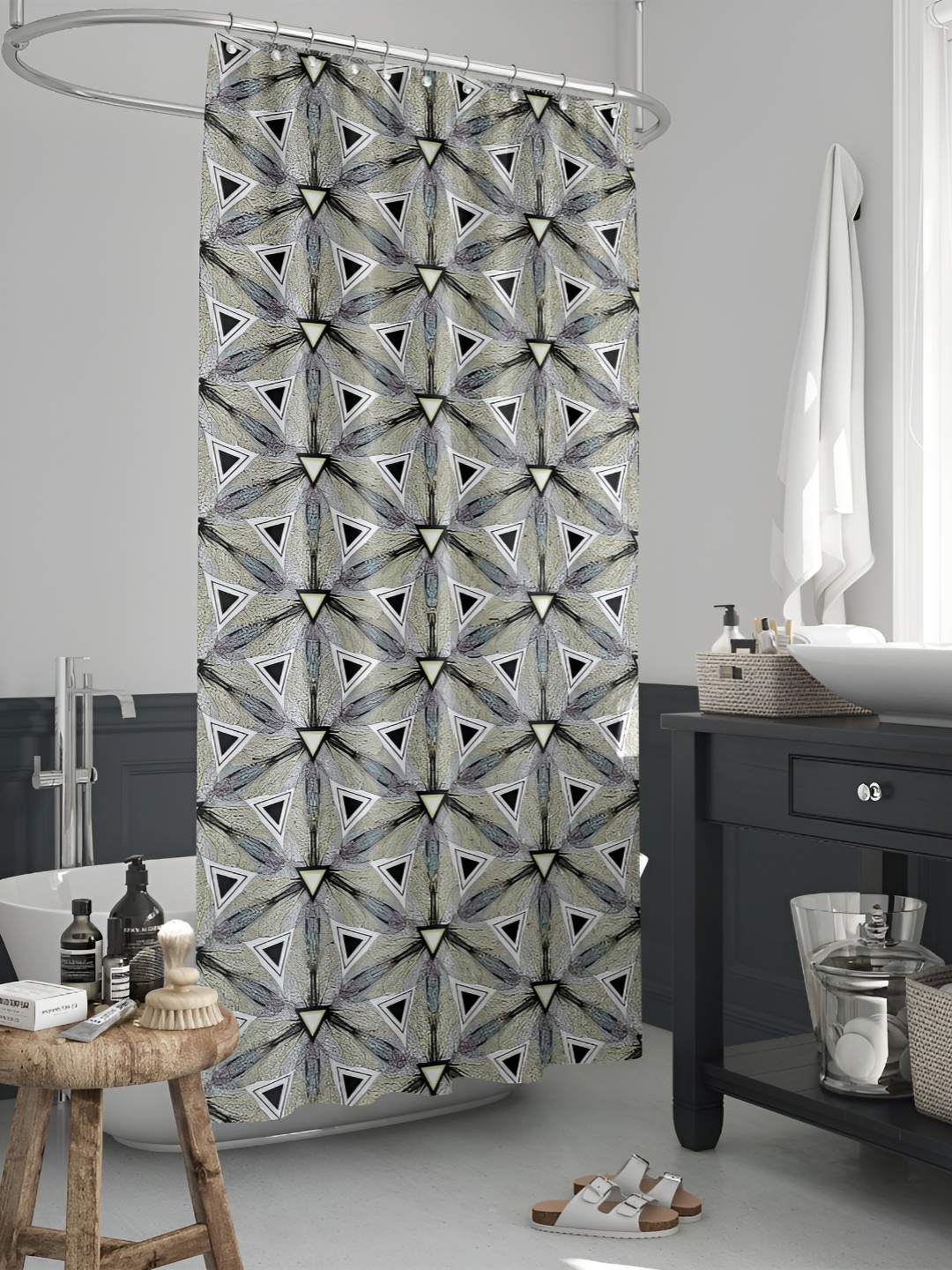 

ArtzFolio Single Piece Waterproof Polyester Shower Curtain, Multi