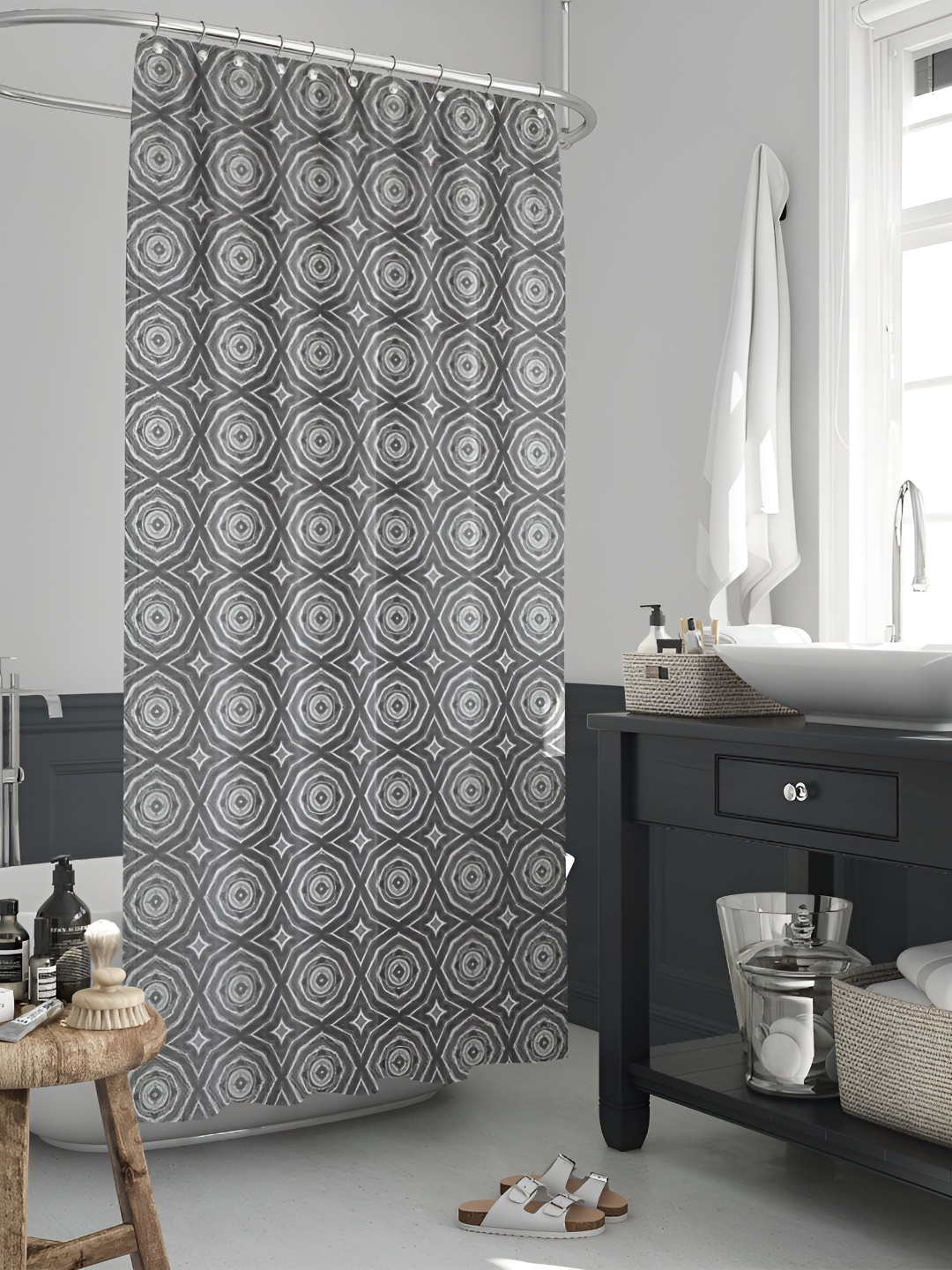 

ArtzFolio Single Piece Waterproof Polyester Shower Curtain, Multi