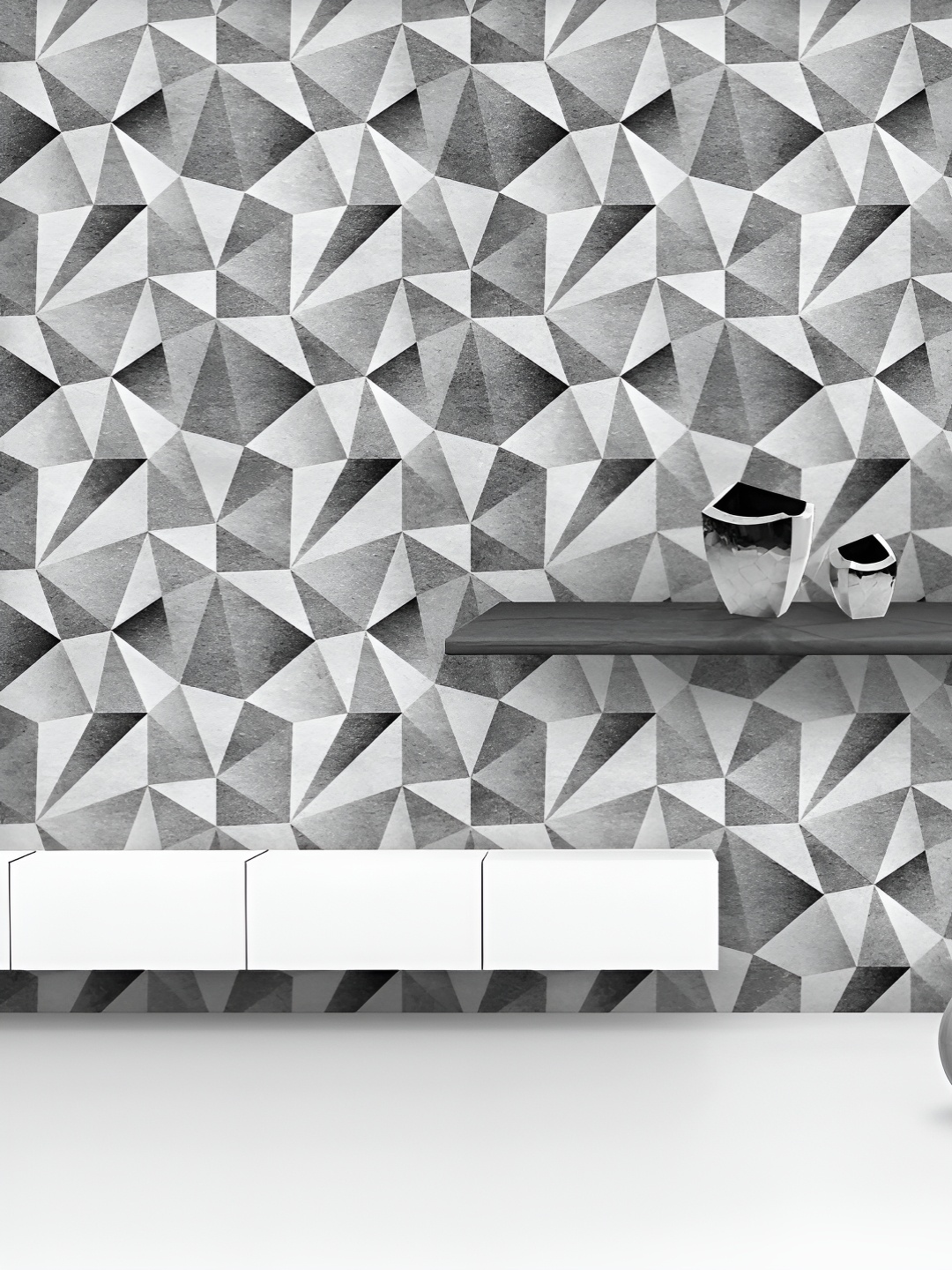 

ArtzFolio Printed UV-Resistant Anti-Bacterial Geometric Pattern Peel & Stick Wallpaper, Multi