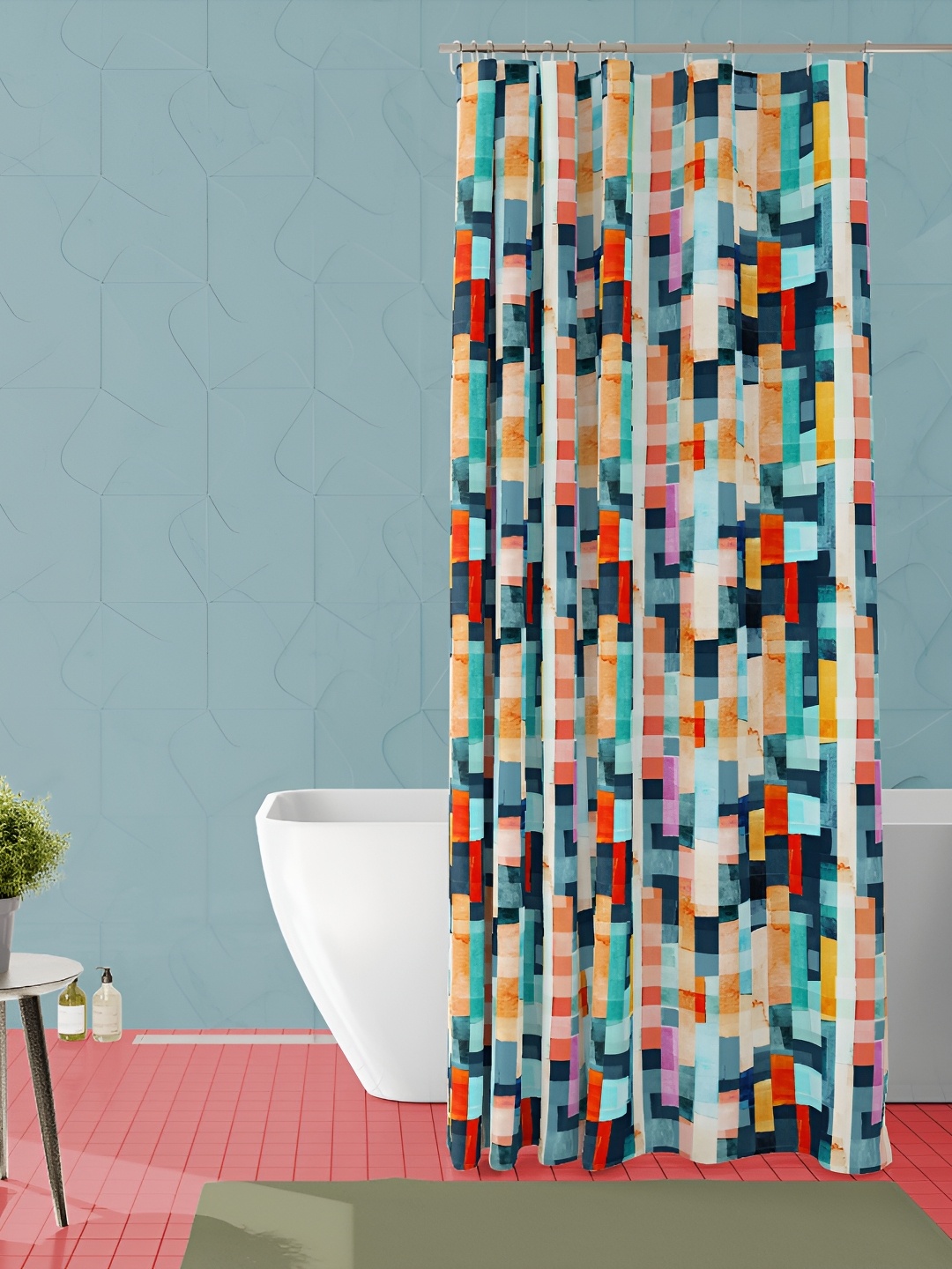 

ArtzFolio Single Piece Waterproof Polyester Shower Curtain, Multi