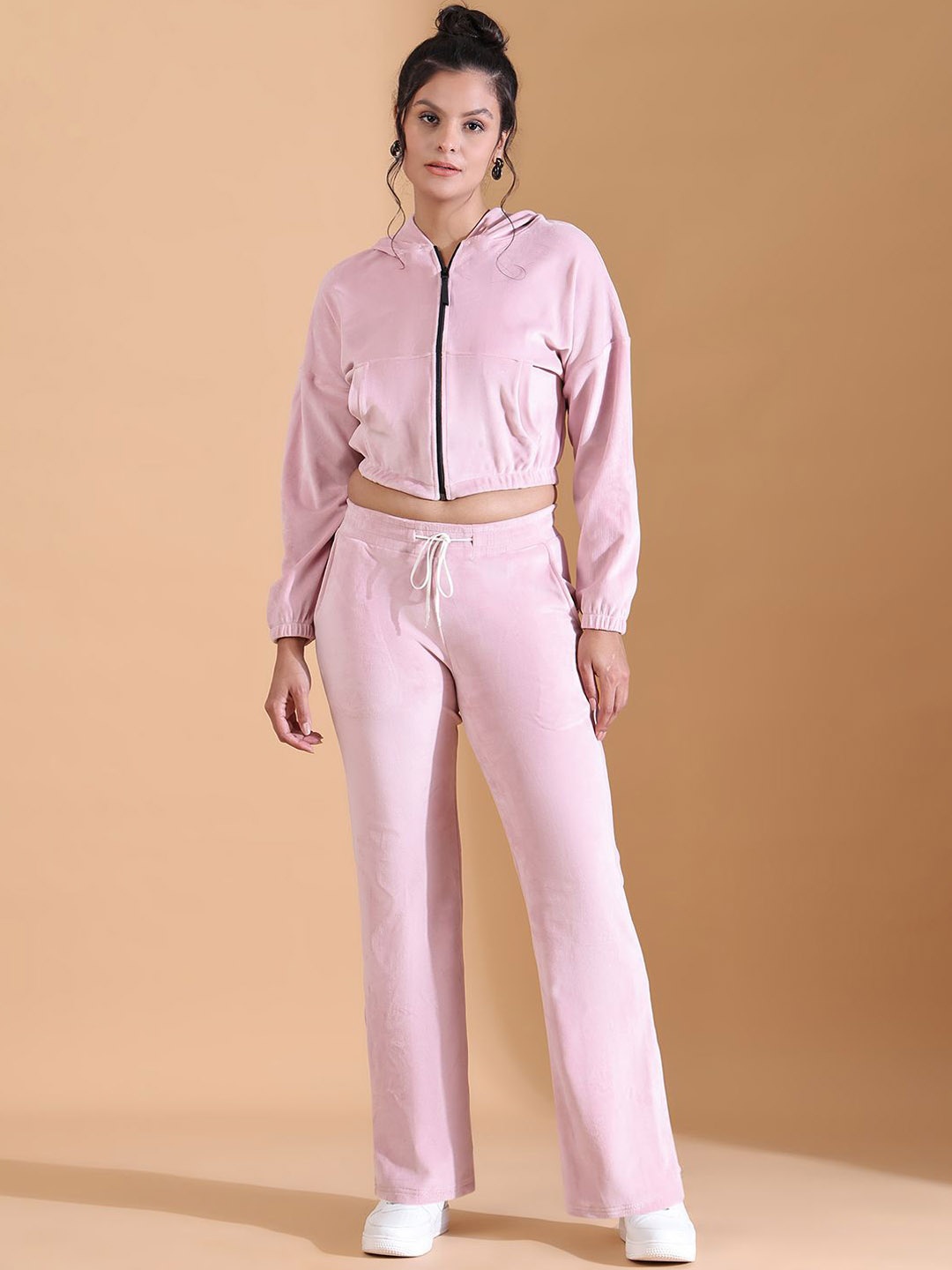 

Aesthetic Bodies Hooded Sweatshirt With Trousers, Pink