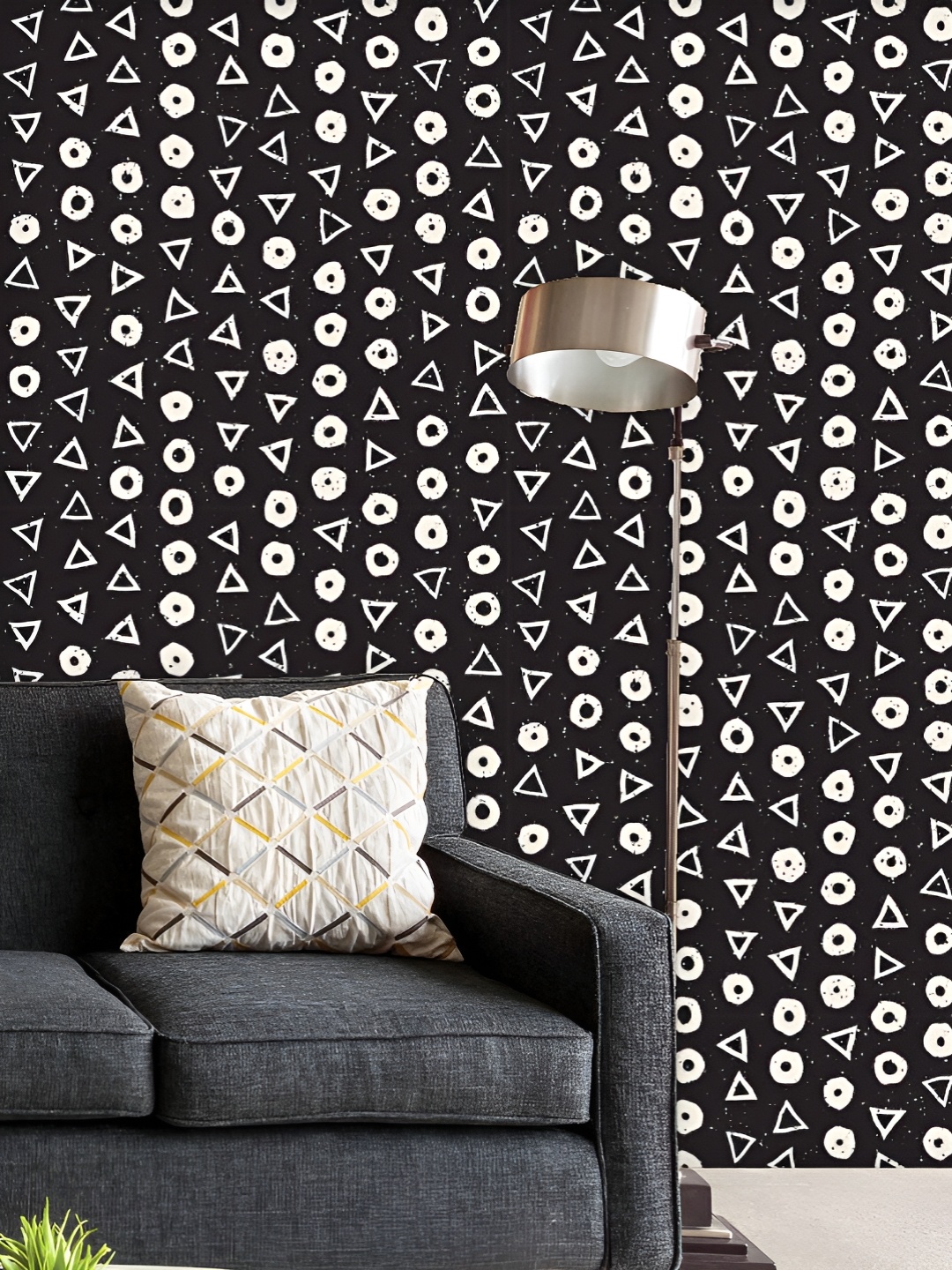 

ArtzFolio Printed UV-Resistant Anti-Bacterial Black White Abstract Peel & Stick Wallpaper, Multi