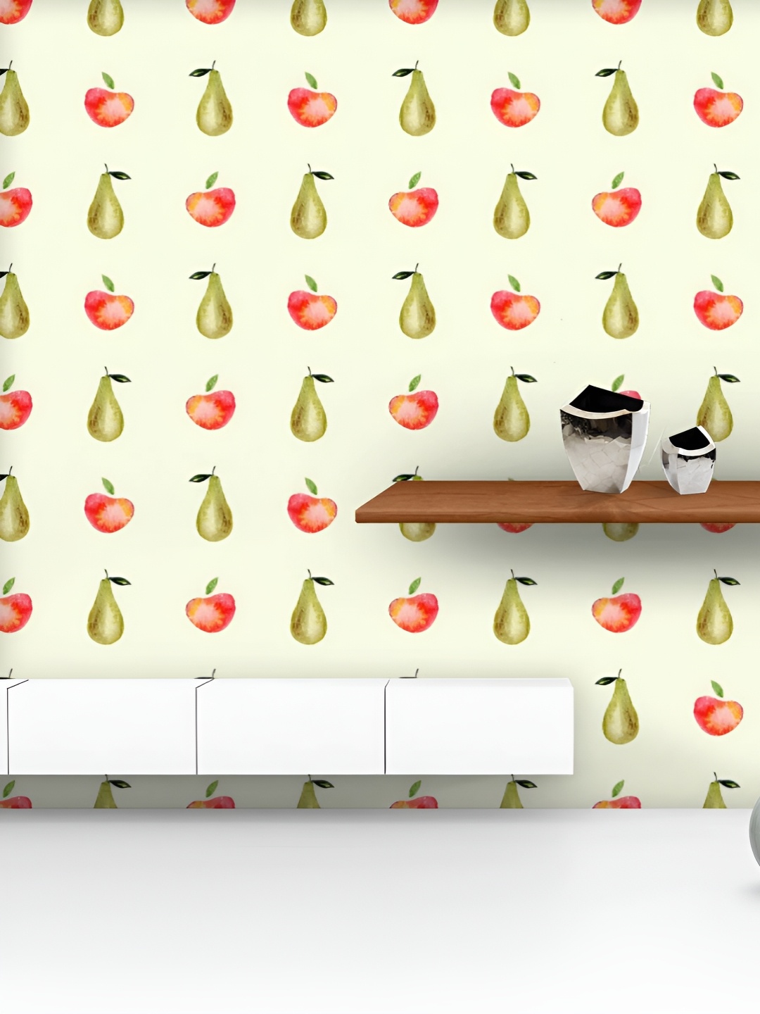 

ArtzFolio Printed UV-Resistant Anti-Bacterial Watercolor Fruit Peel & Stick Wallpaper, Multi