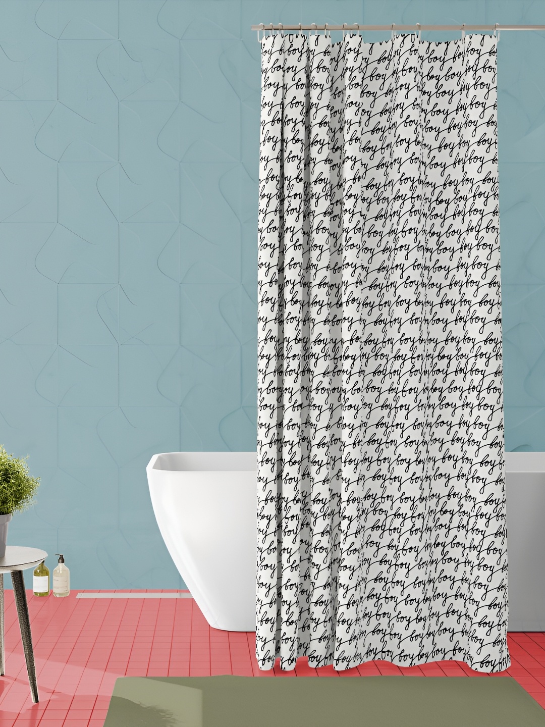 

ArtzFolio Black & White Printed Waterproof Shower Curtain