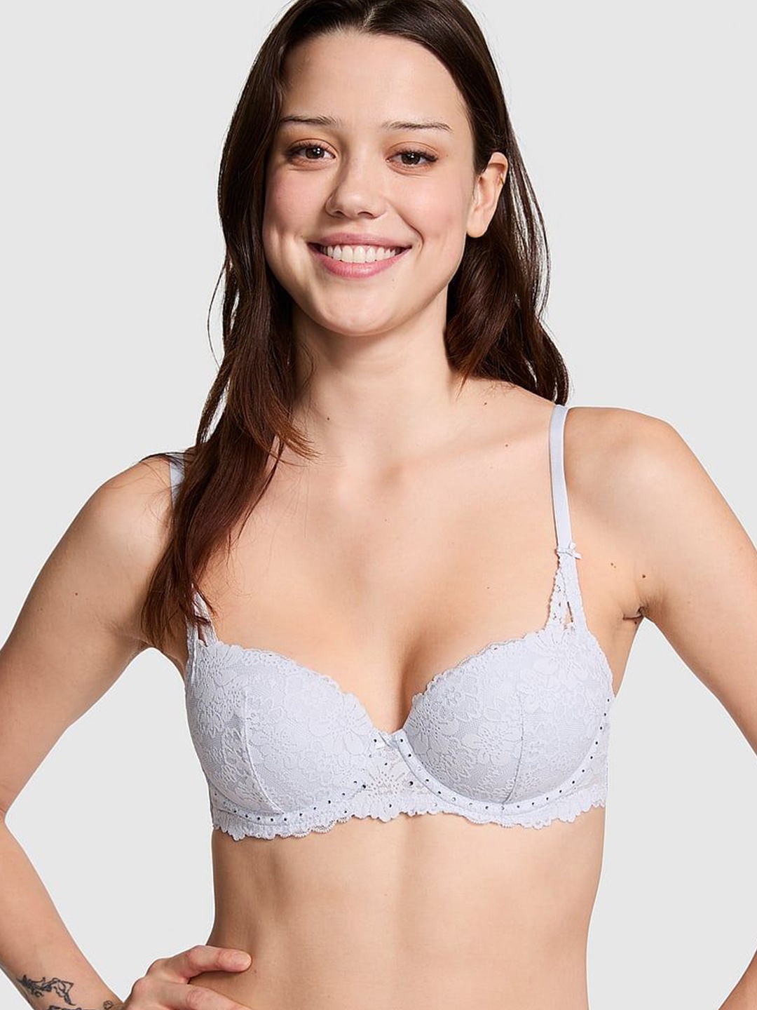 

Victoria's Secret Women Cut and Sew Medium Coverage Underwired Heavily Padded Bra, Blue