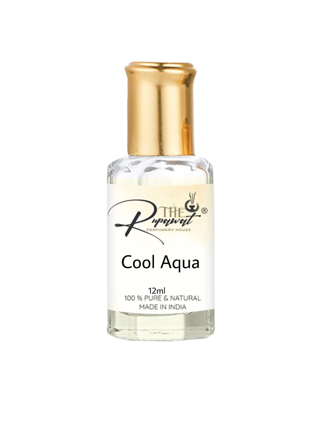 

THE RUPAWAT Perfumery House Cool Aqua Natural & Pure Alcohol Free Attar - 12 ml, Transparent