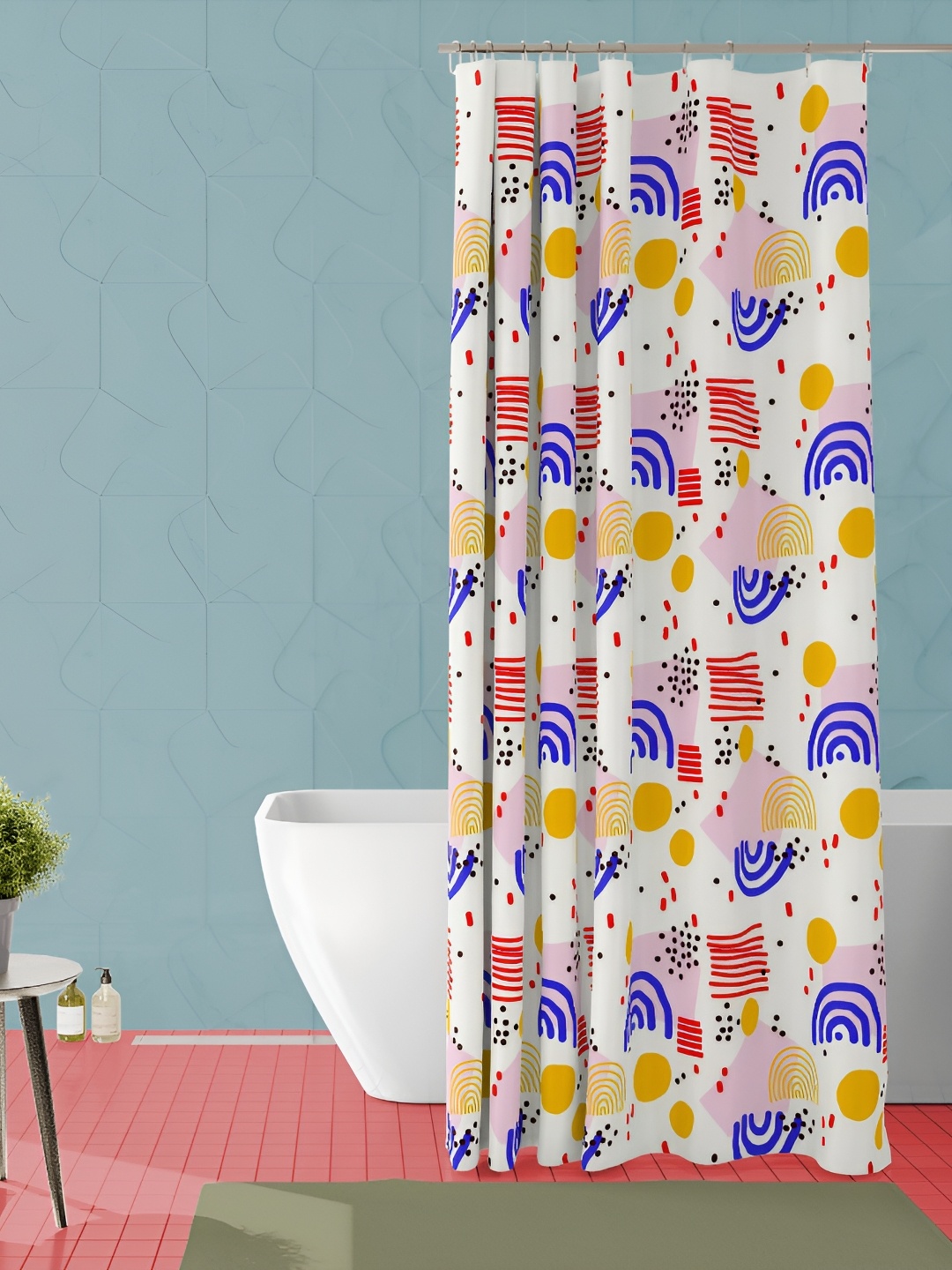 

ArtzFolio Single Piece Waterproof Polyester Shower Curtain, Multi