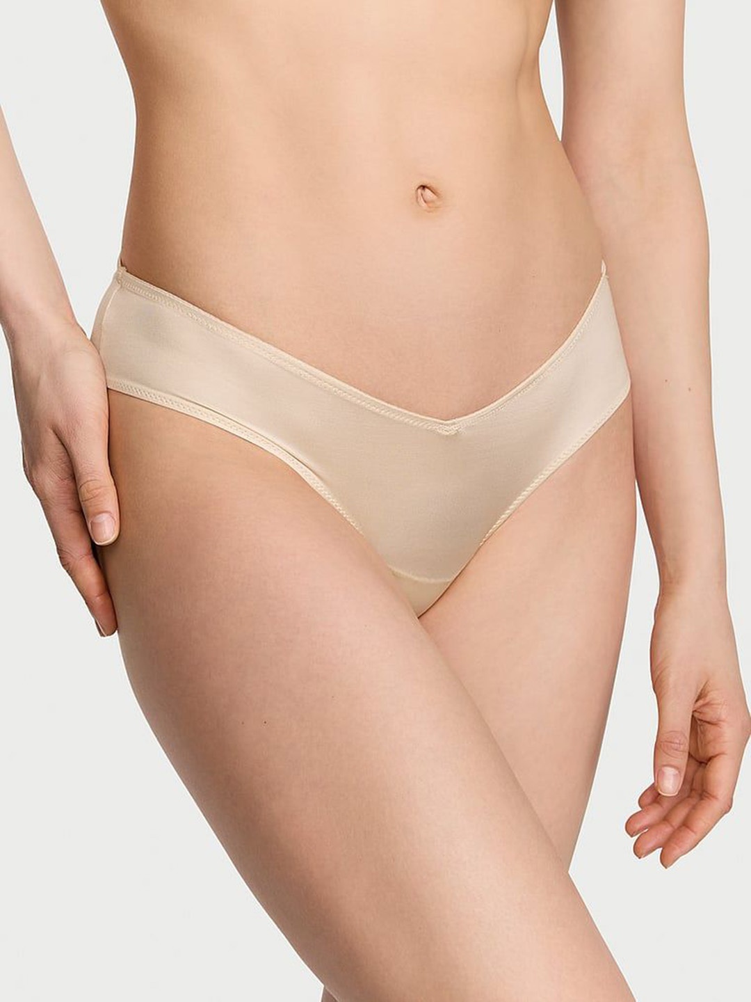 

Victoria's Secret Women Strappy Back High-Leg Cheeky Panty, Beige