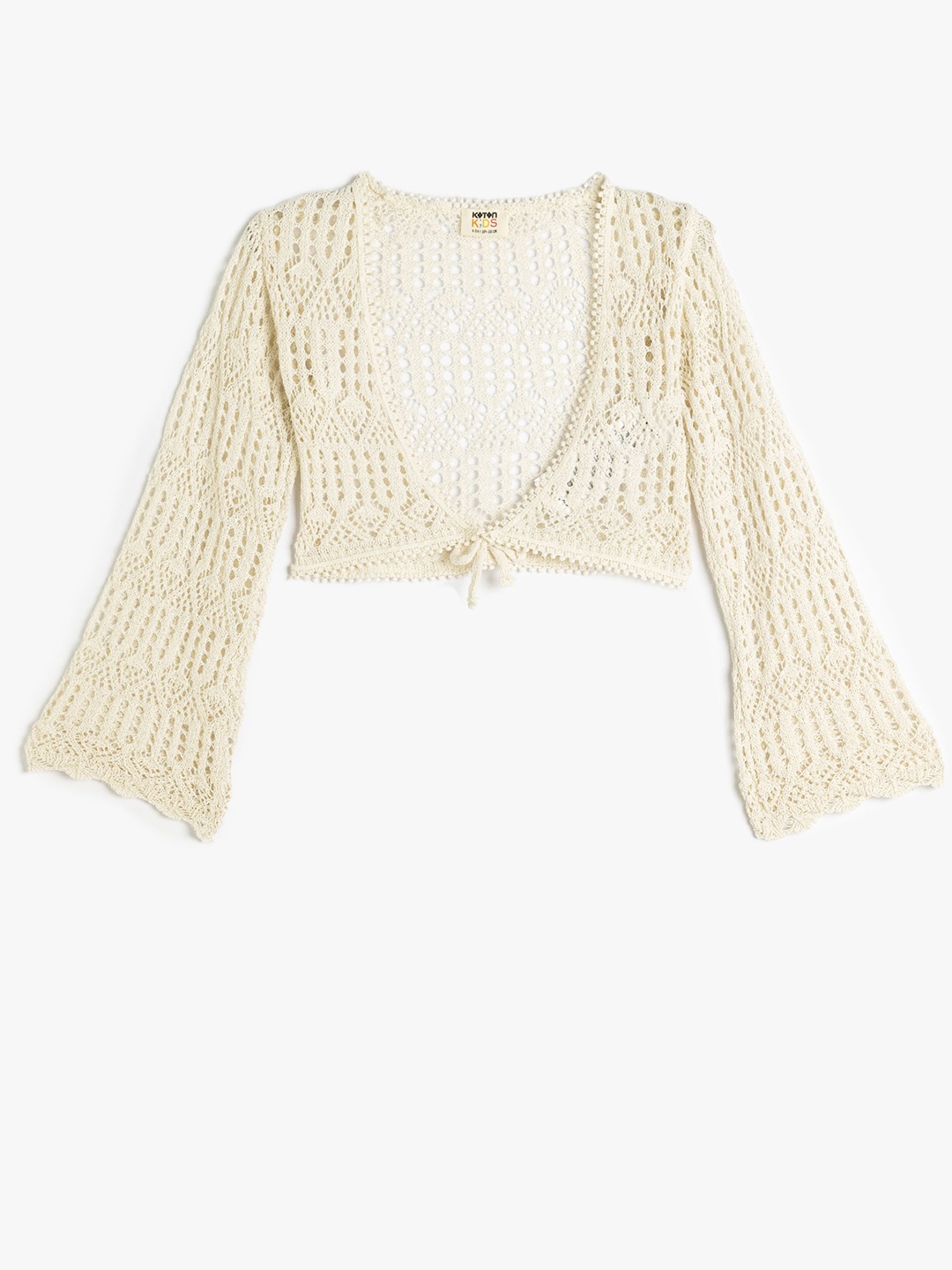 

Koton Girls Self Design Long Sleeves Sweater, Beige