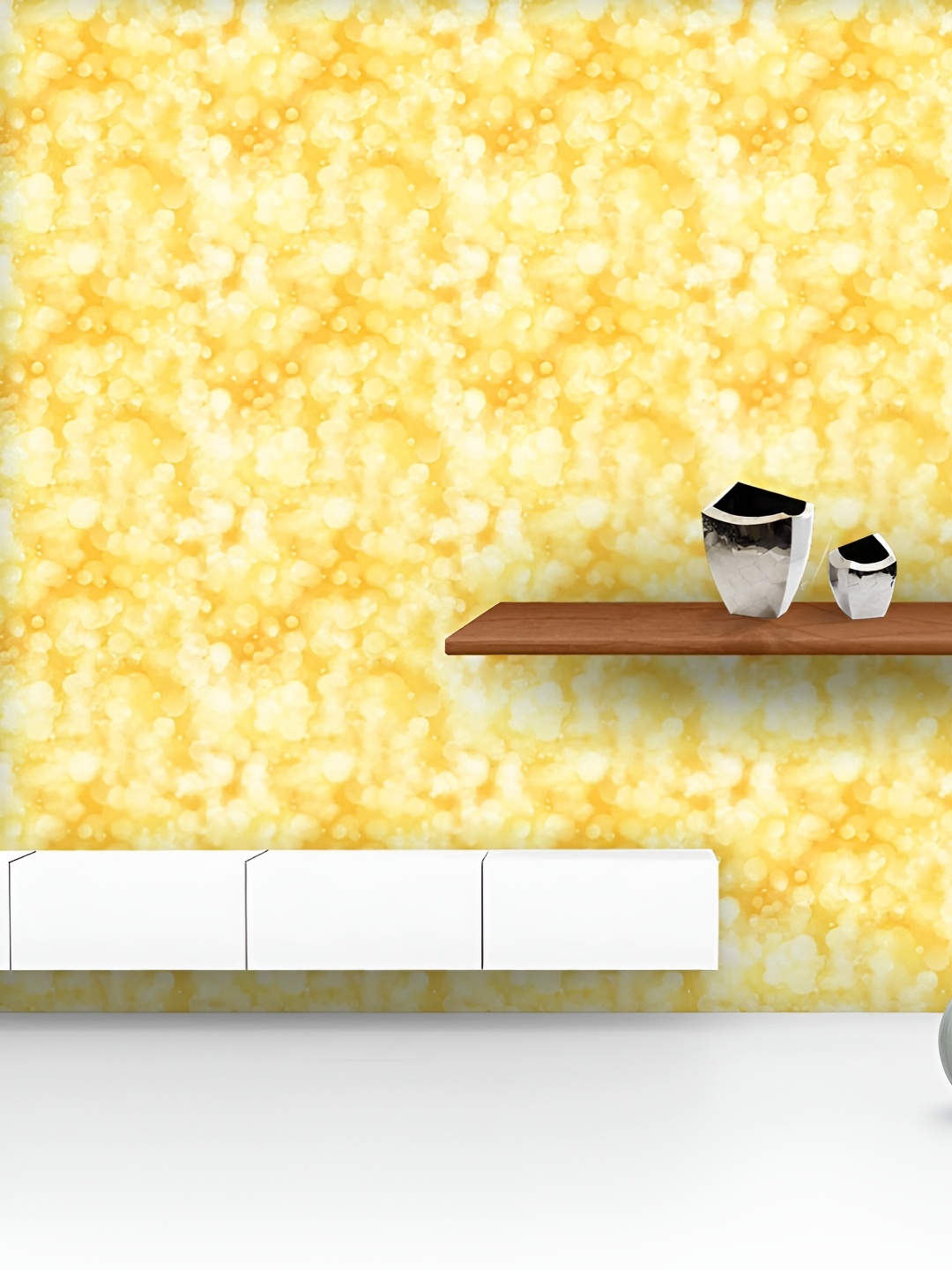 

ArtzFolio Printed UV-Resistant Anti-Bacterial Abstract Golden Art Peel & Stick Wallpaper, Multi