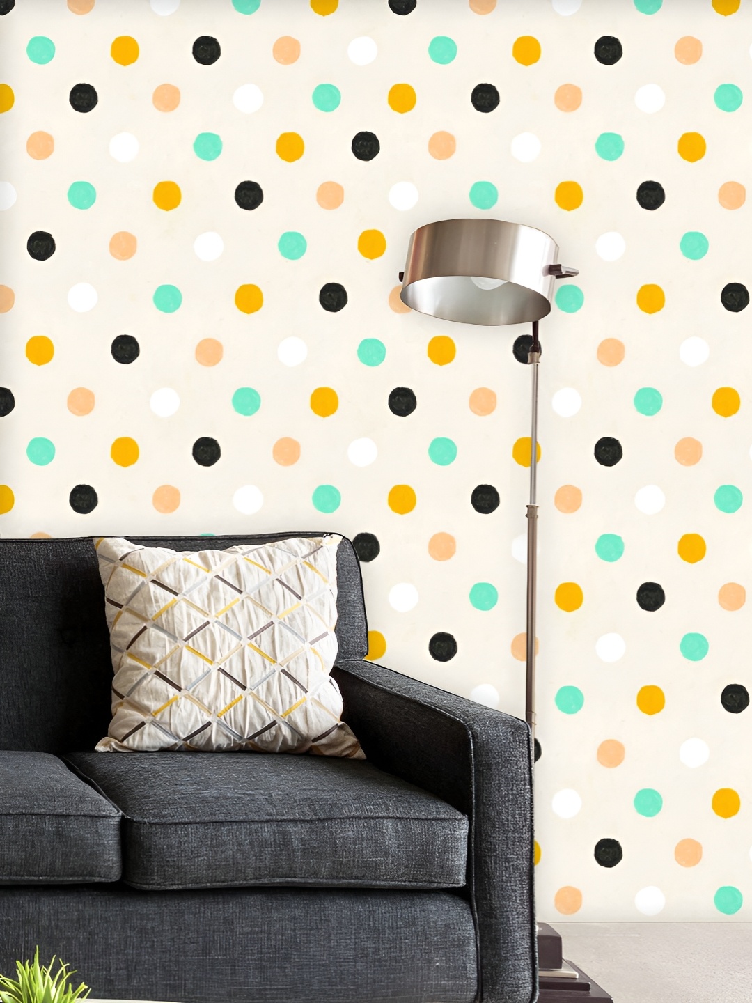 

ArtzFolio Printed UV-Resistant Anti-Bacterial Colorful Circles Peel & Stick Wallpaper, Multi