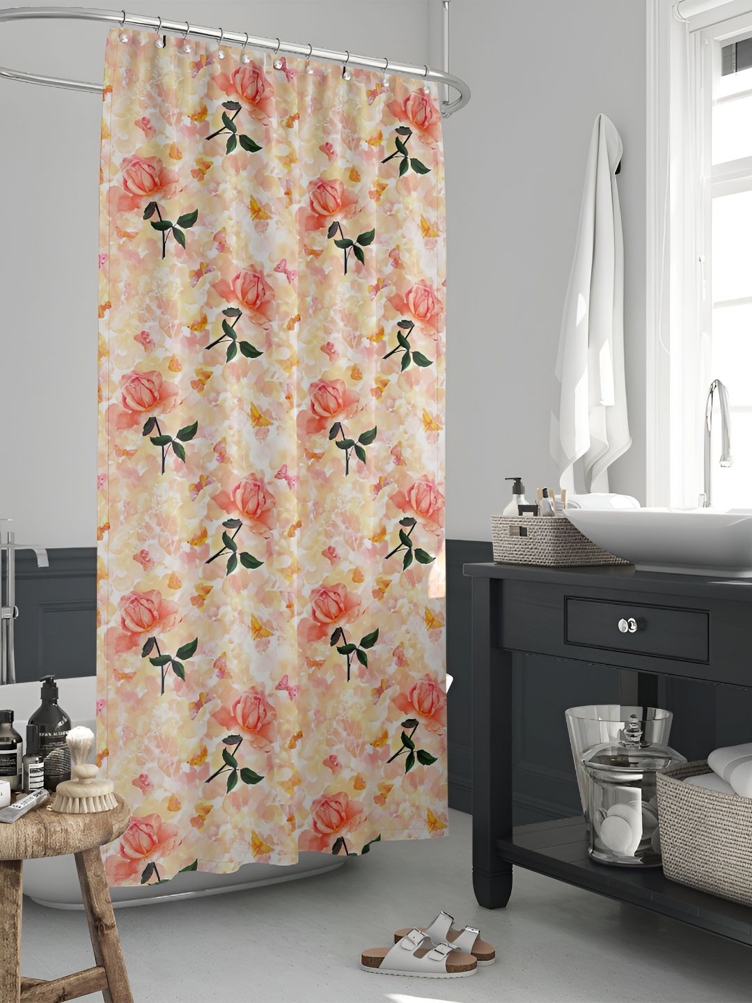 

ArtzFolio Single Piece Waterproof Polyester Shower Curtain, Multi