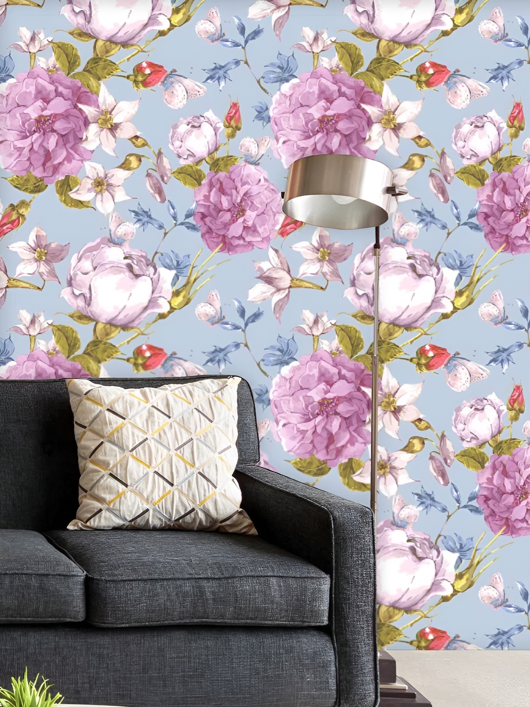 

ArtzFolio Printed UV-Resistant Anti-Bacterial Floral Roses Peel & Stick Wallpaper, Multi