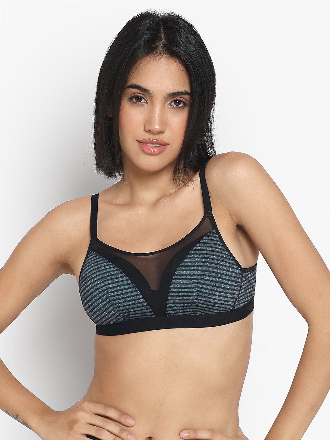 

PARKHA Full Coverage Lightly Padded Everyday Bra, Black