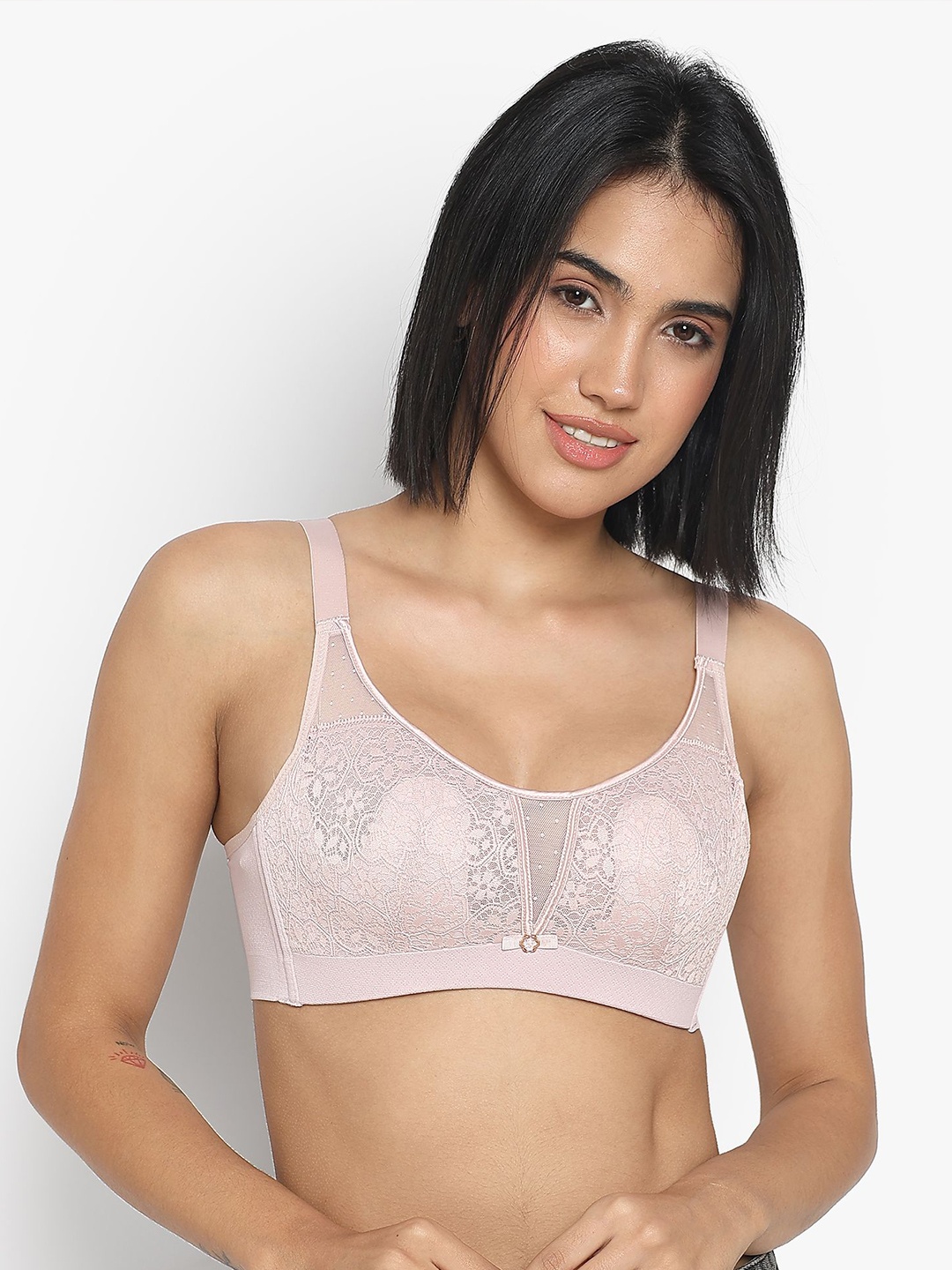 

PARKHA Women Everyday Full Coverage Lightly Padded Bra, Pink