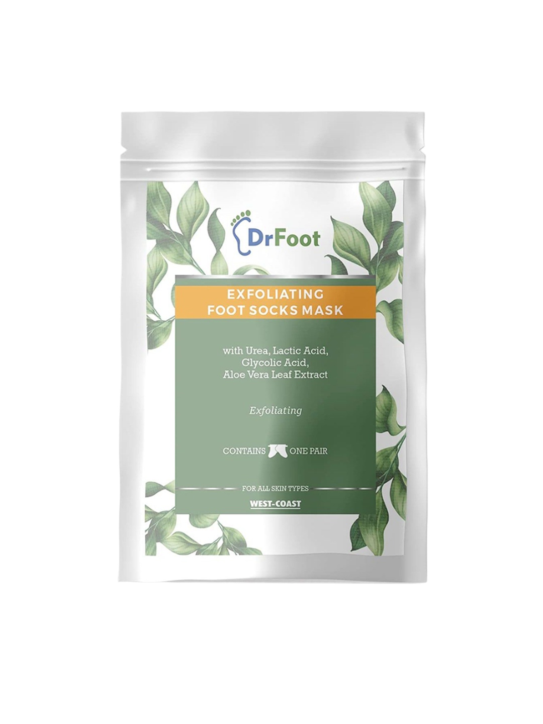 

Dr Foot Peeling Mask For Dry Cracked Feet With Glycolic Acid - 80 g, Green