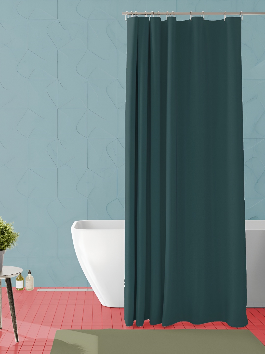 

ArtzFolio Grey Waterproof Shower Curtain