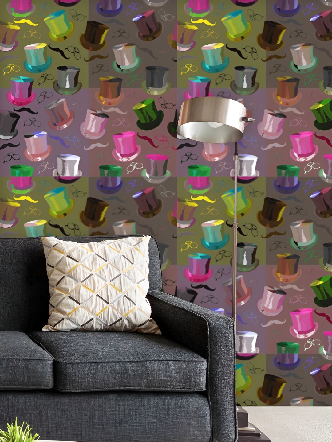 

ArtzFolio Printed UV-Resistant Anti-Bacterial Art Deco Peel & Stick Wallpaper, Multi