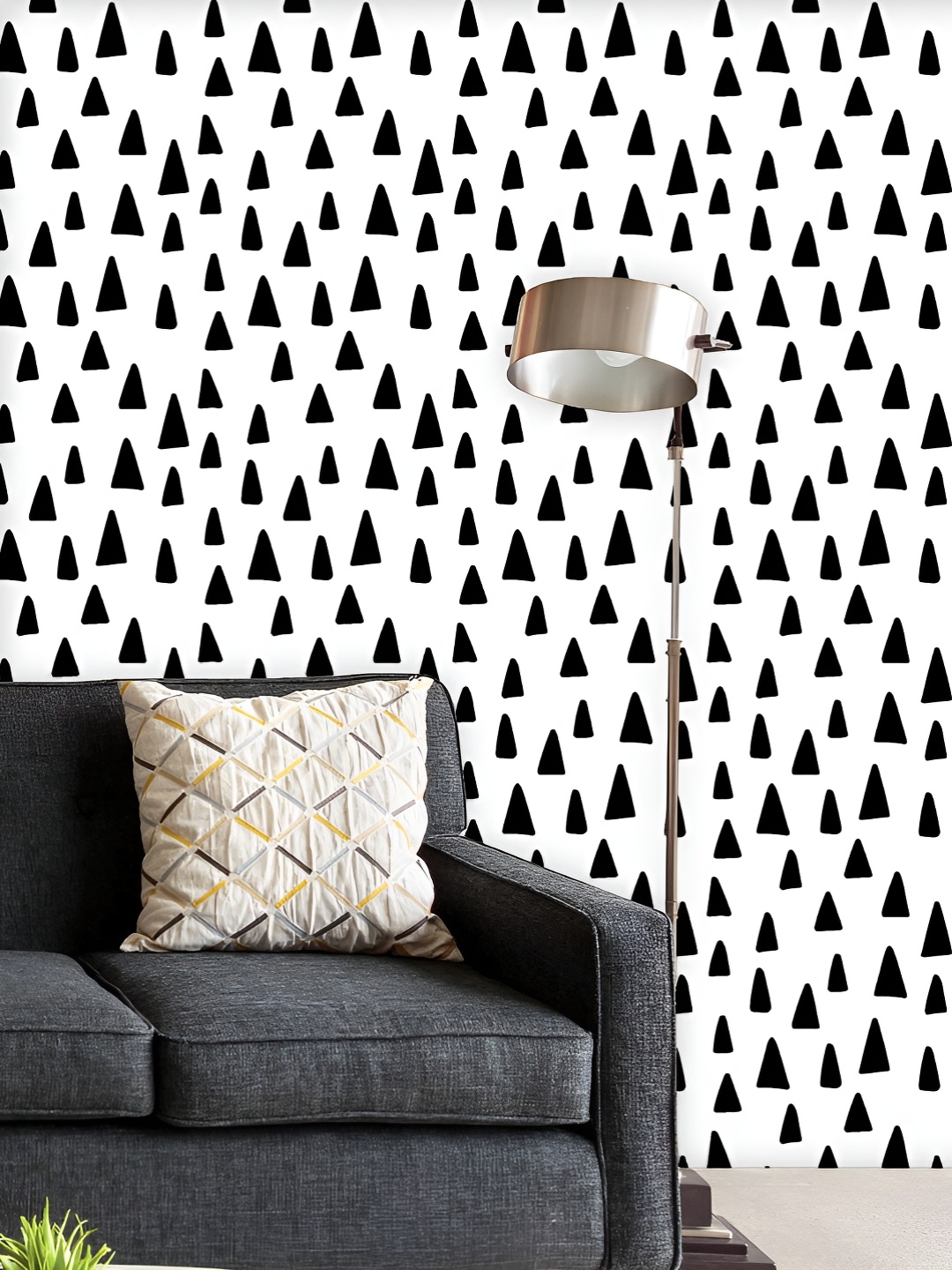 

ArtzFolio Printed UV-Resistant Anti-Bacterial Triangle Tree Peel & Stick Wallpaper, Multi