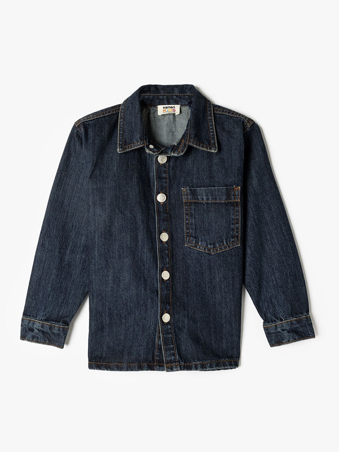 

Koton Boys Washed Denim Jacket, Blue