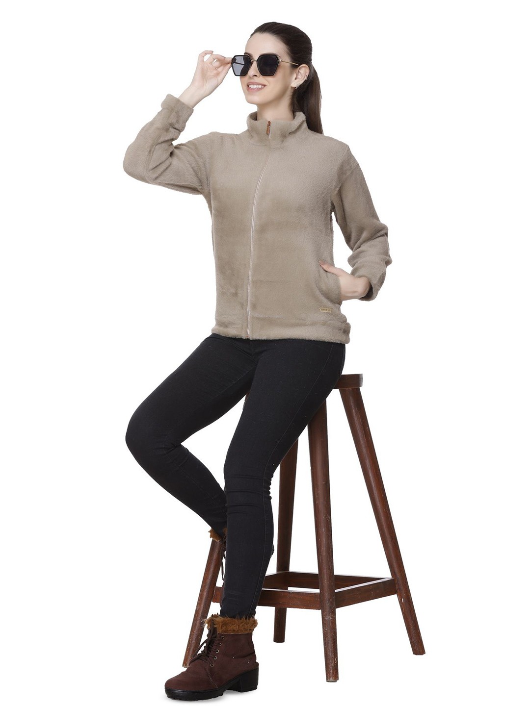 

Rozella Women Hooded Sweatshirt, Brown