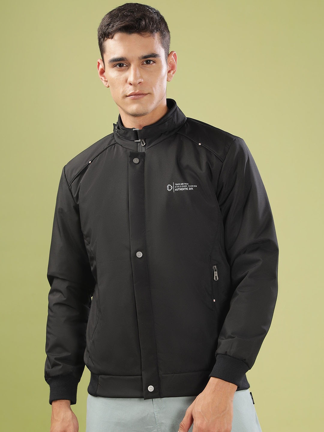 

Dollar Men Lightweight Bomber Jacket, Black